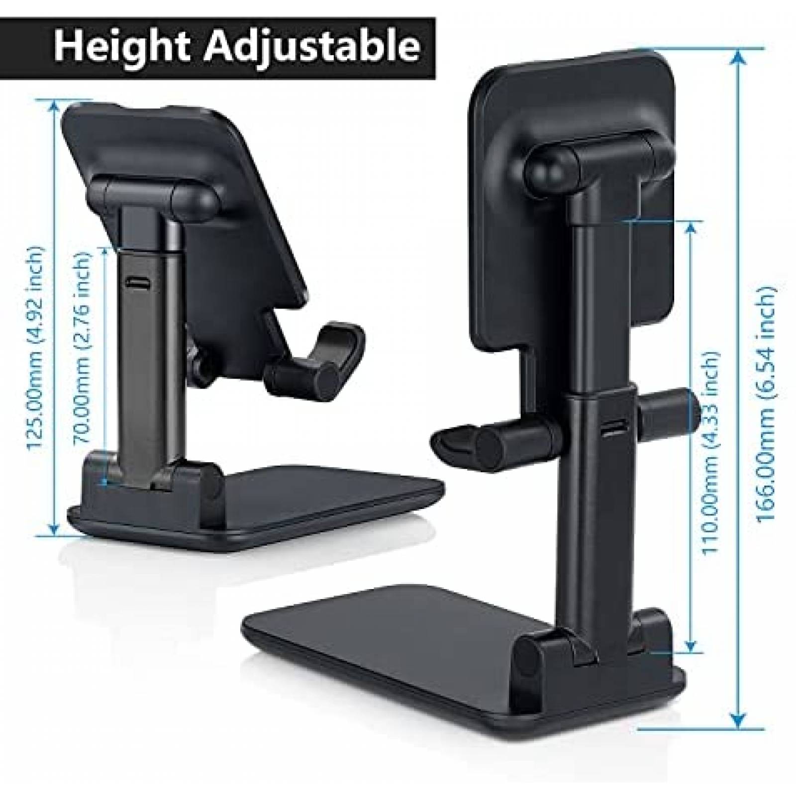 Stand para telefono PEPPER JOBS plegable de silicon -Negro