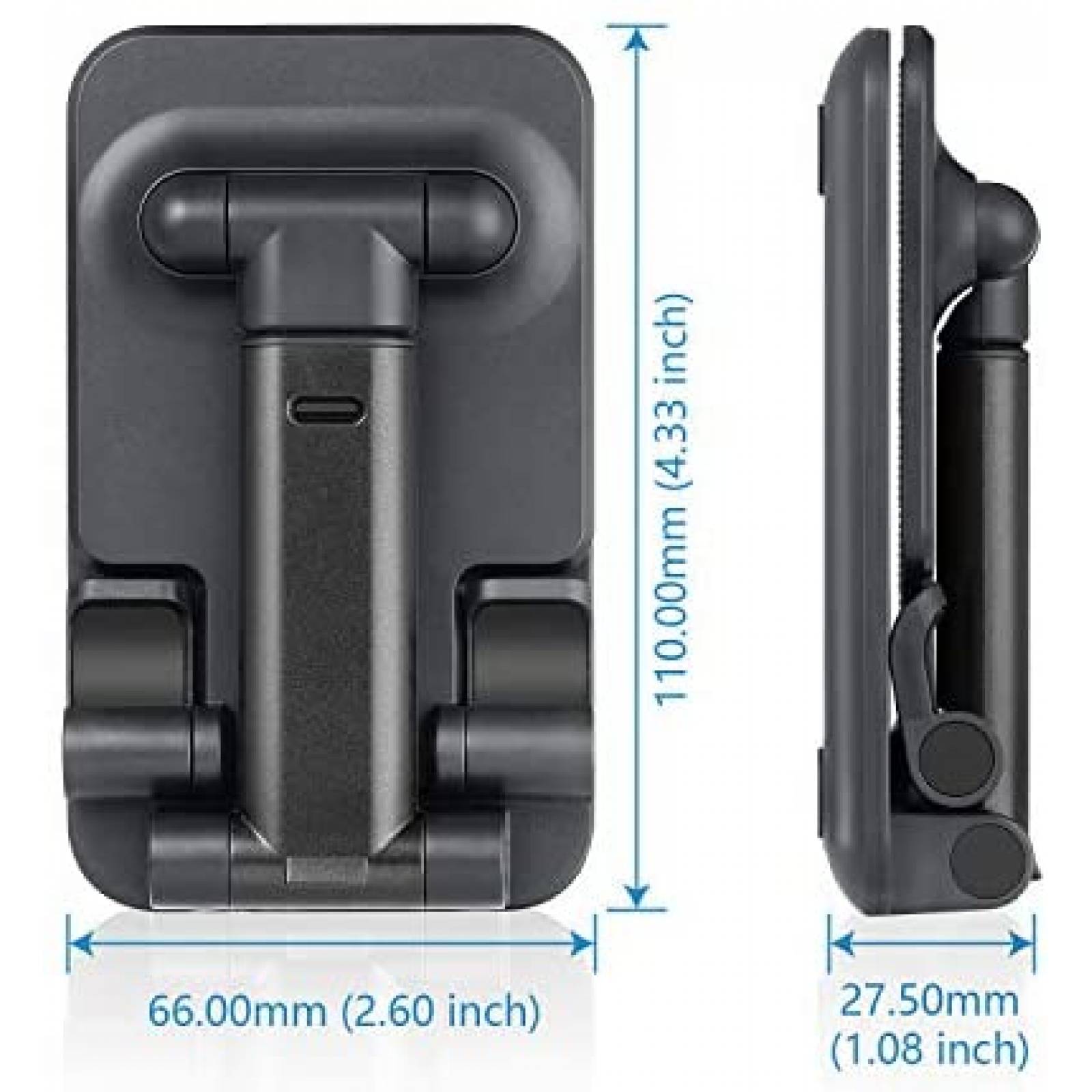 Stand para telefono PEPPER JOBS plegable de silicon -Negro