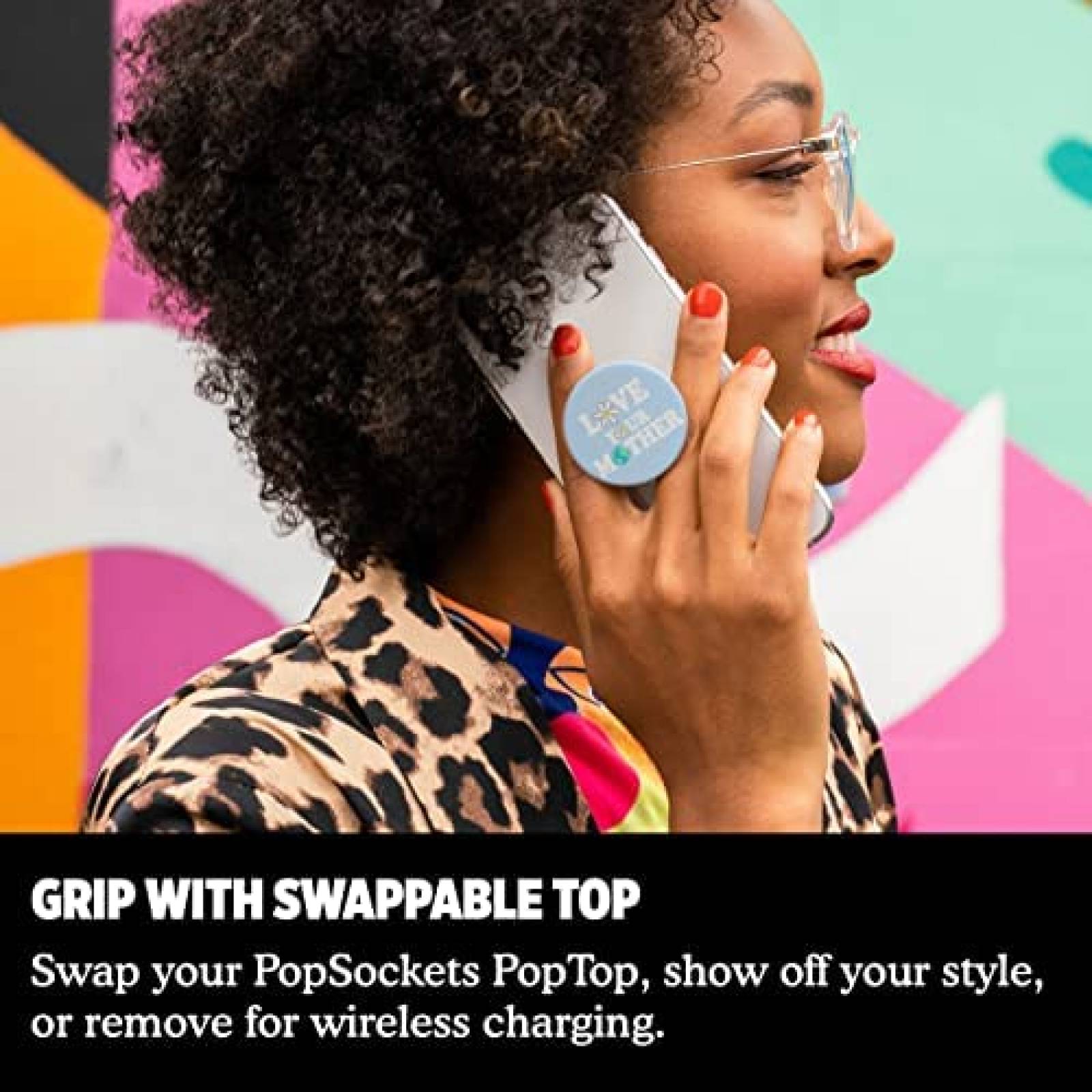 Agarre de Celular PopSockets PopGrip Love Your Mother -Azul