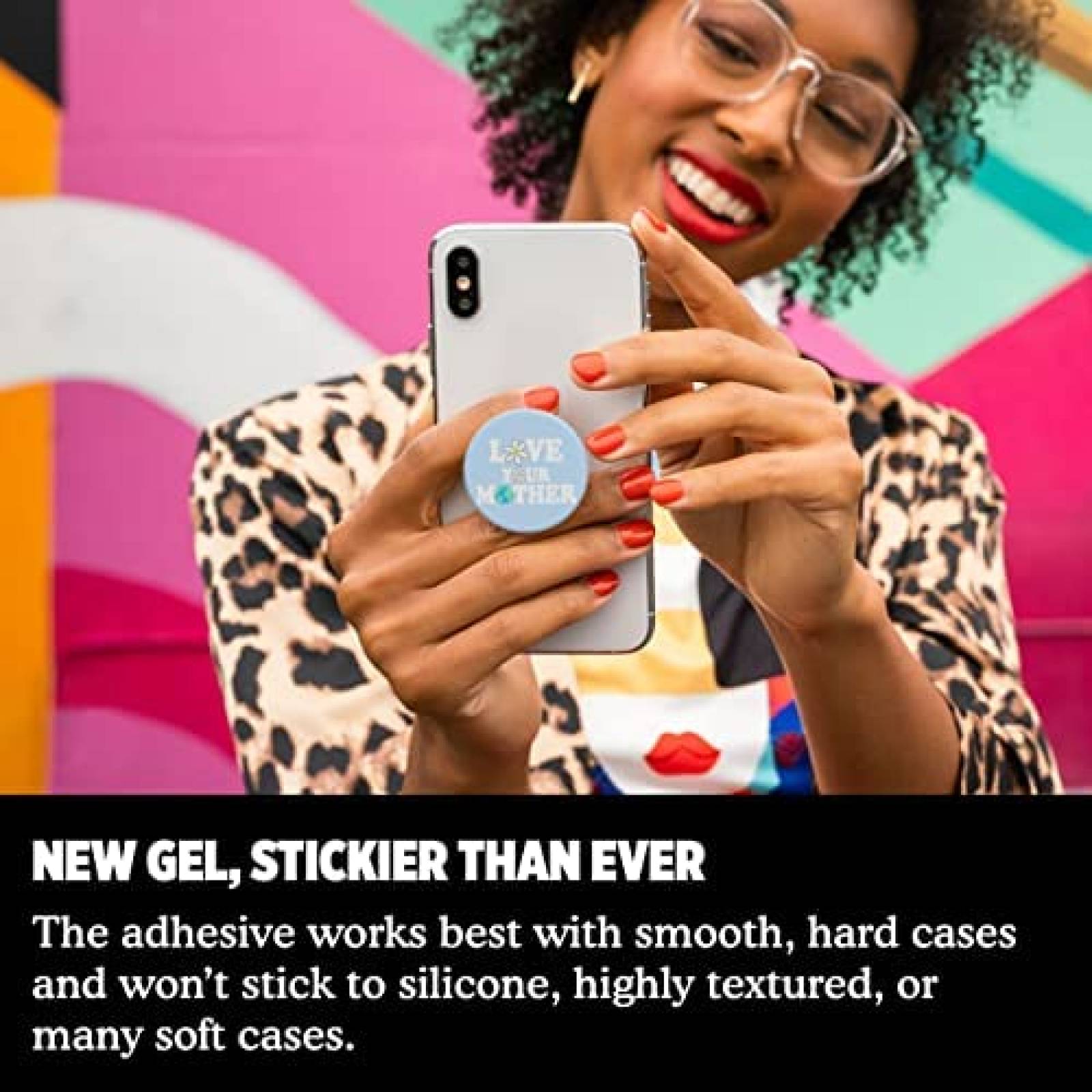 Agarre de Celular PopSockets PopGrip Love Your Mother -Azul