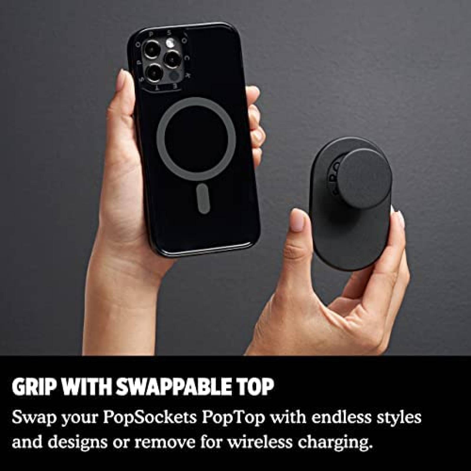 Soporte de Agarre para Celular PopSockets Magnetico -Negro