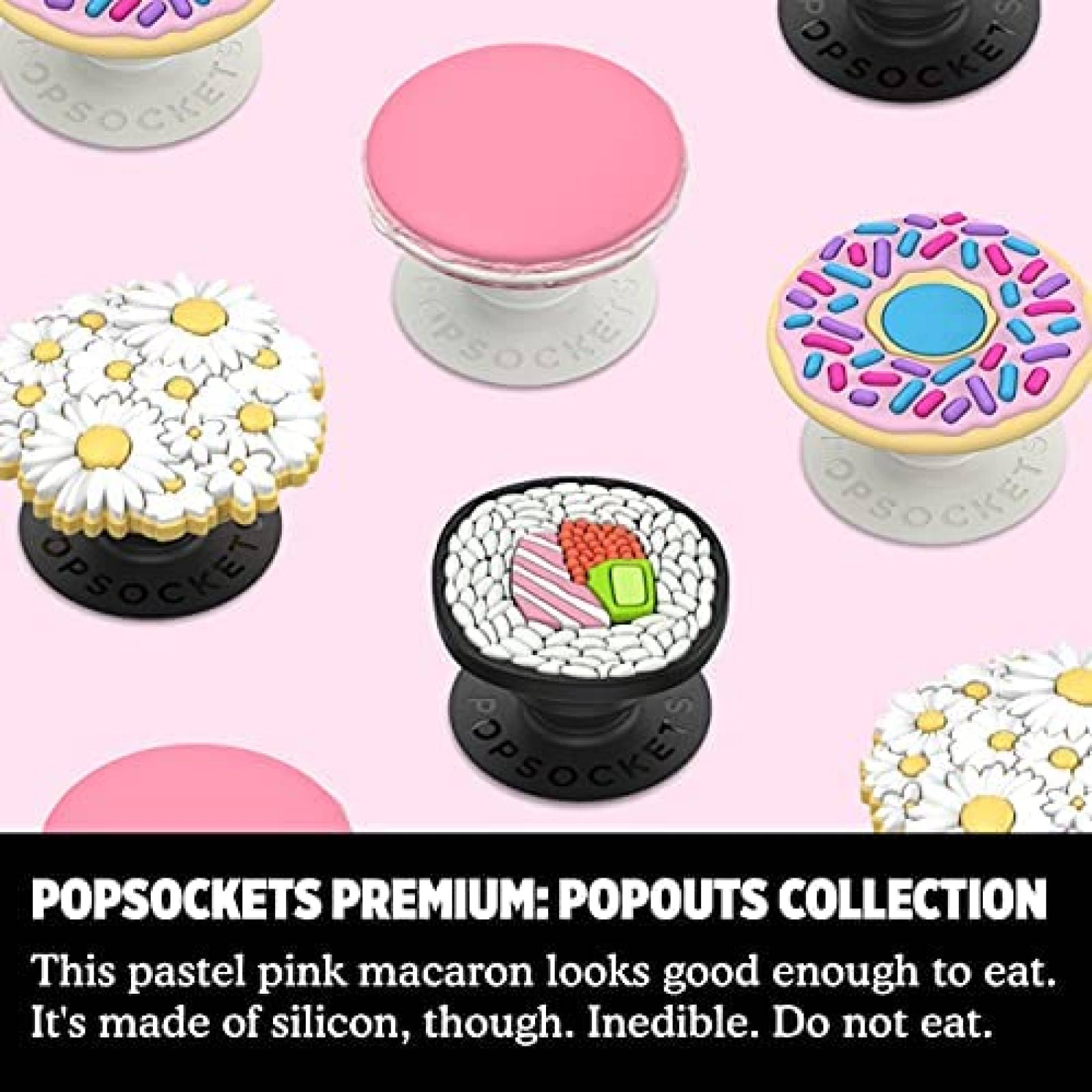 Soporte de celular PopSockets PopGrip intercambiable -Rosa