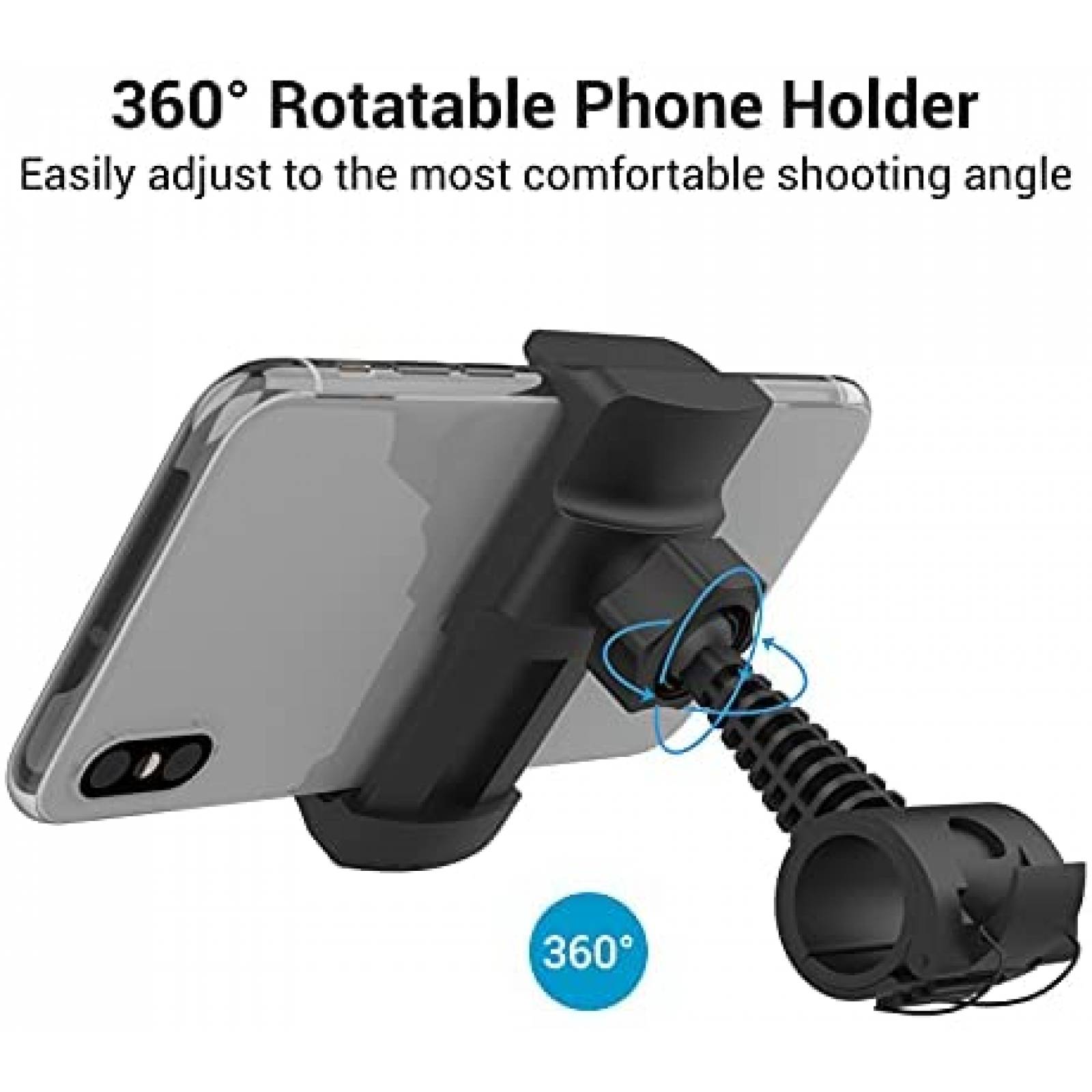 Soporte de microfono QIAYA para celular giratorio de 360