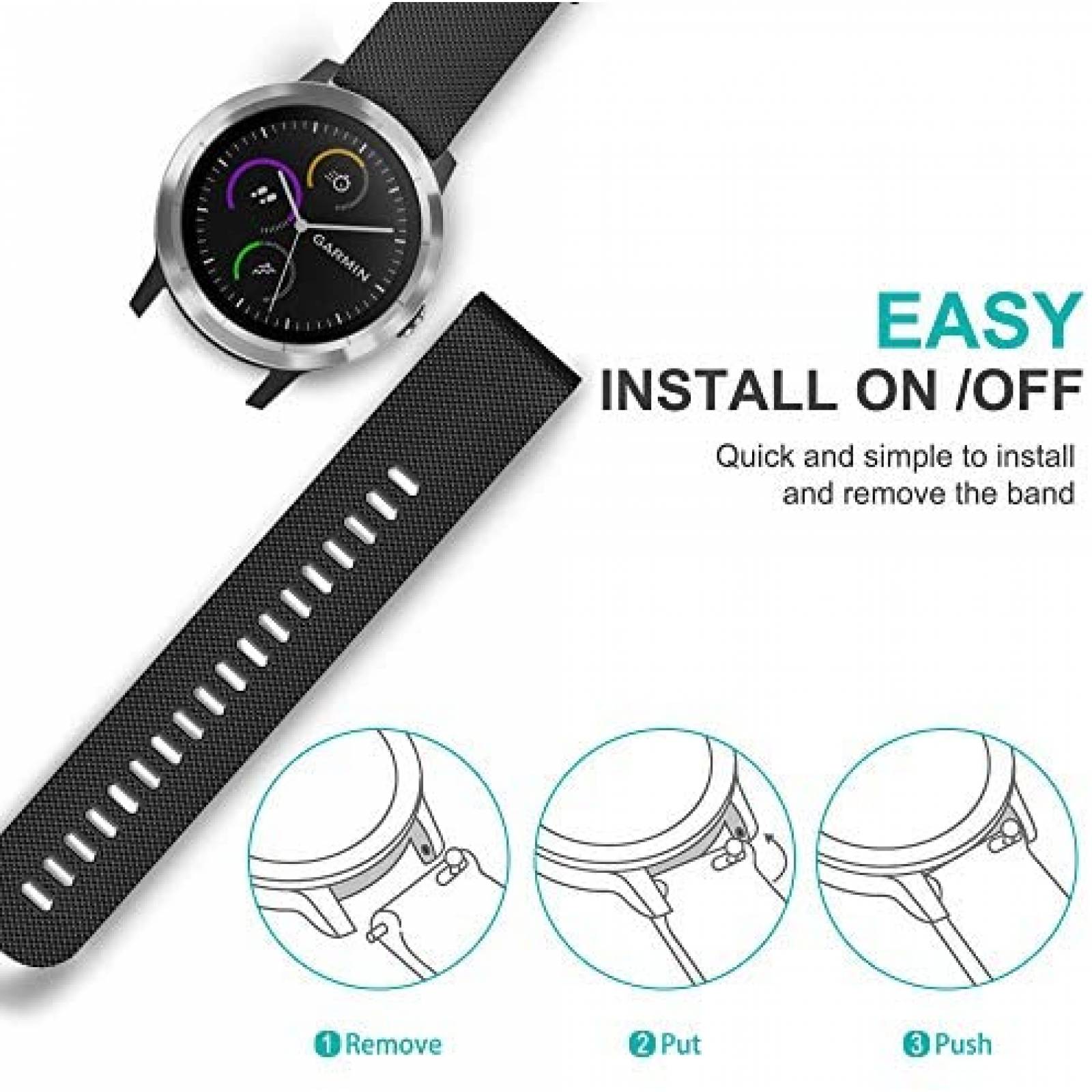 Correas TUSITA 4pzas de Silicona para Reloj Inteligente