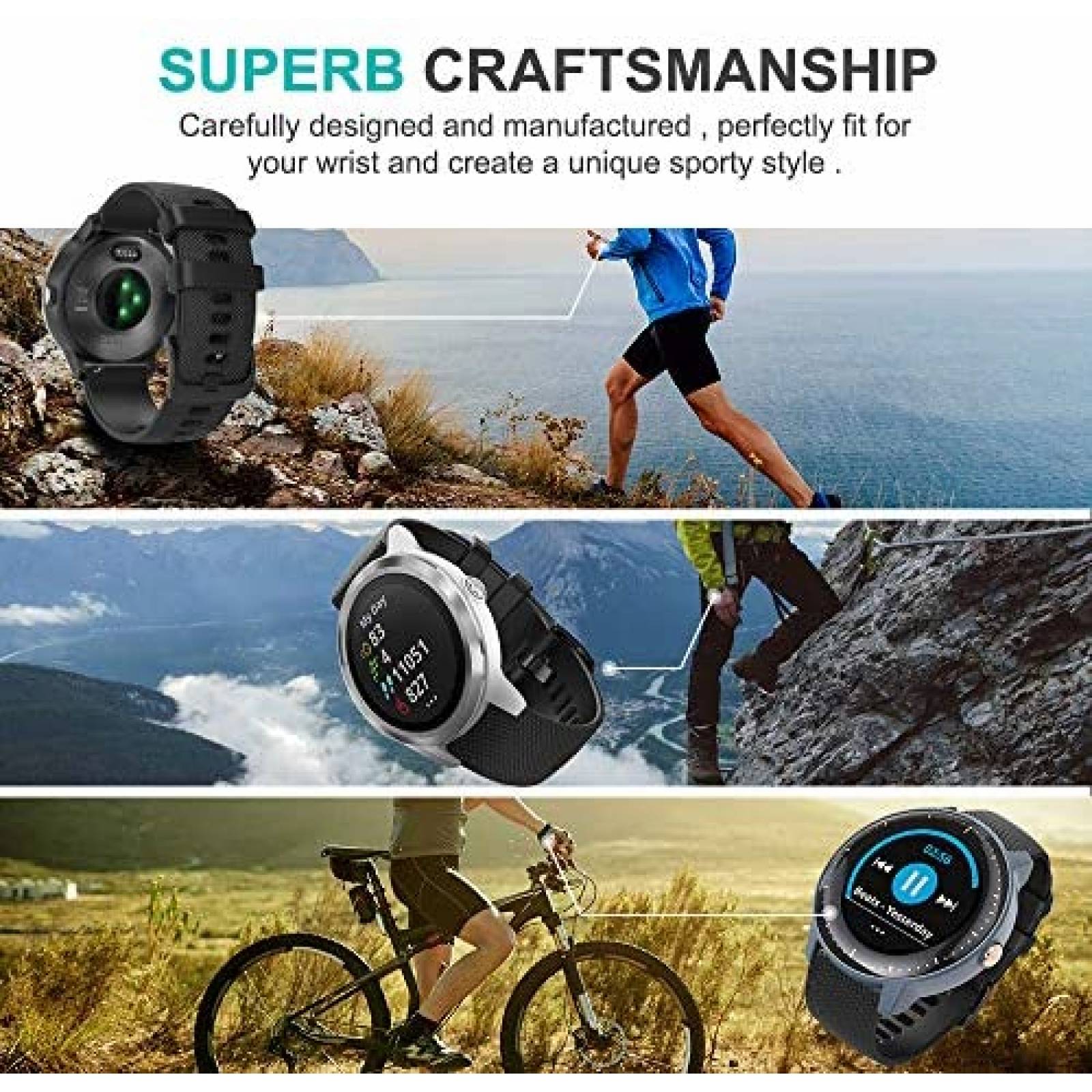 Correas TUSITA 4pzas de Silicona para Reloj Inteligente