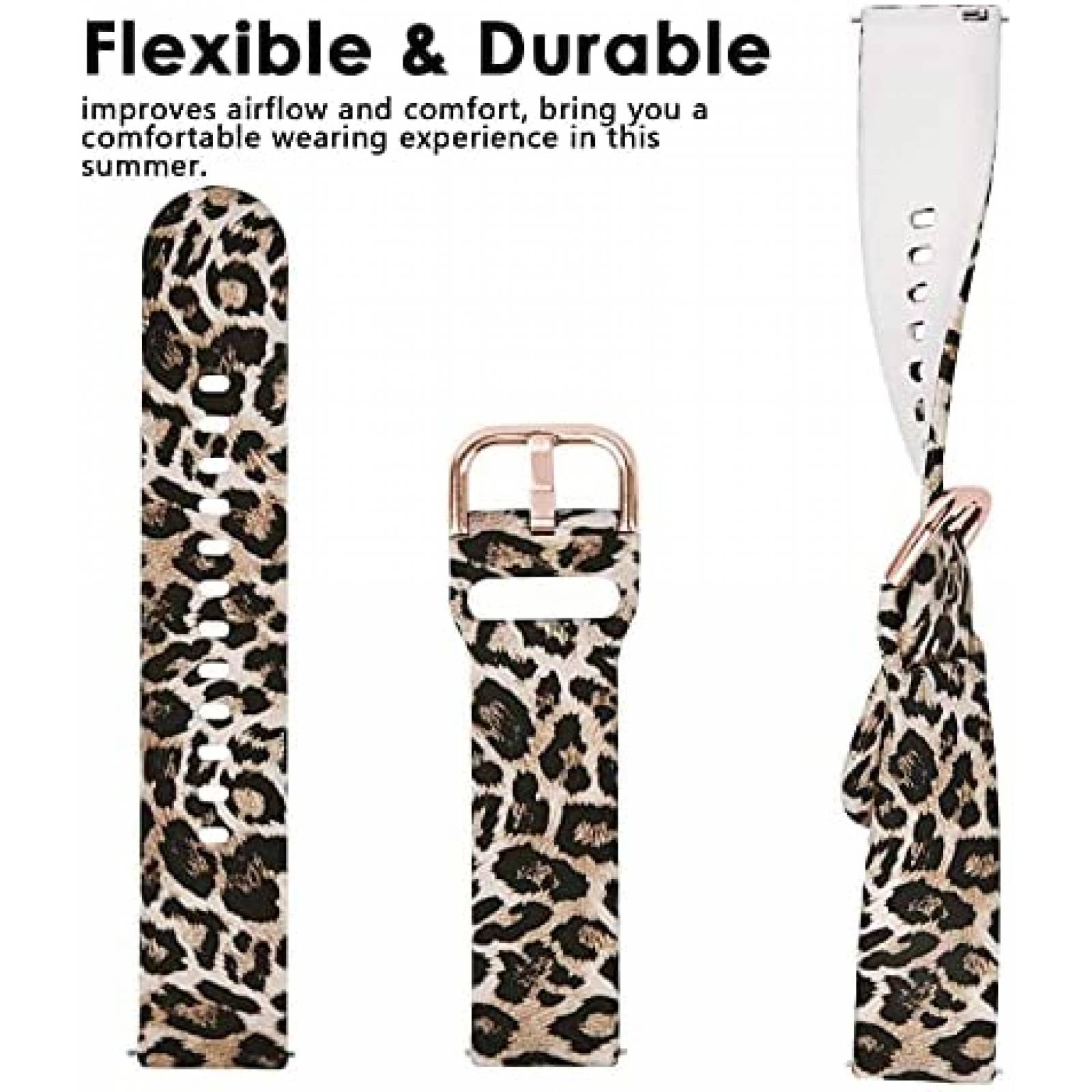 Correa para Veryfitpro ViCRiOR Leopardo de silicon -Rosa