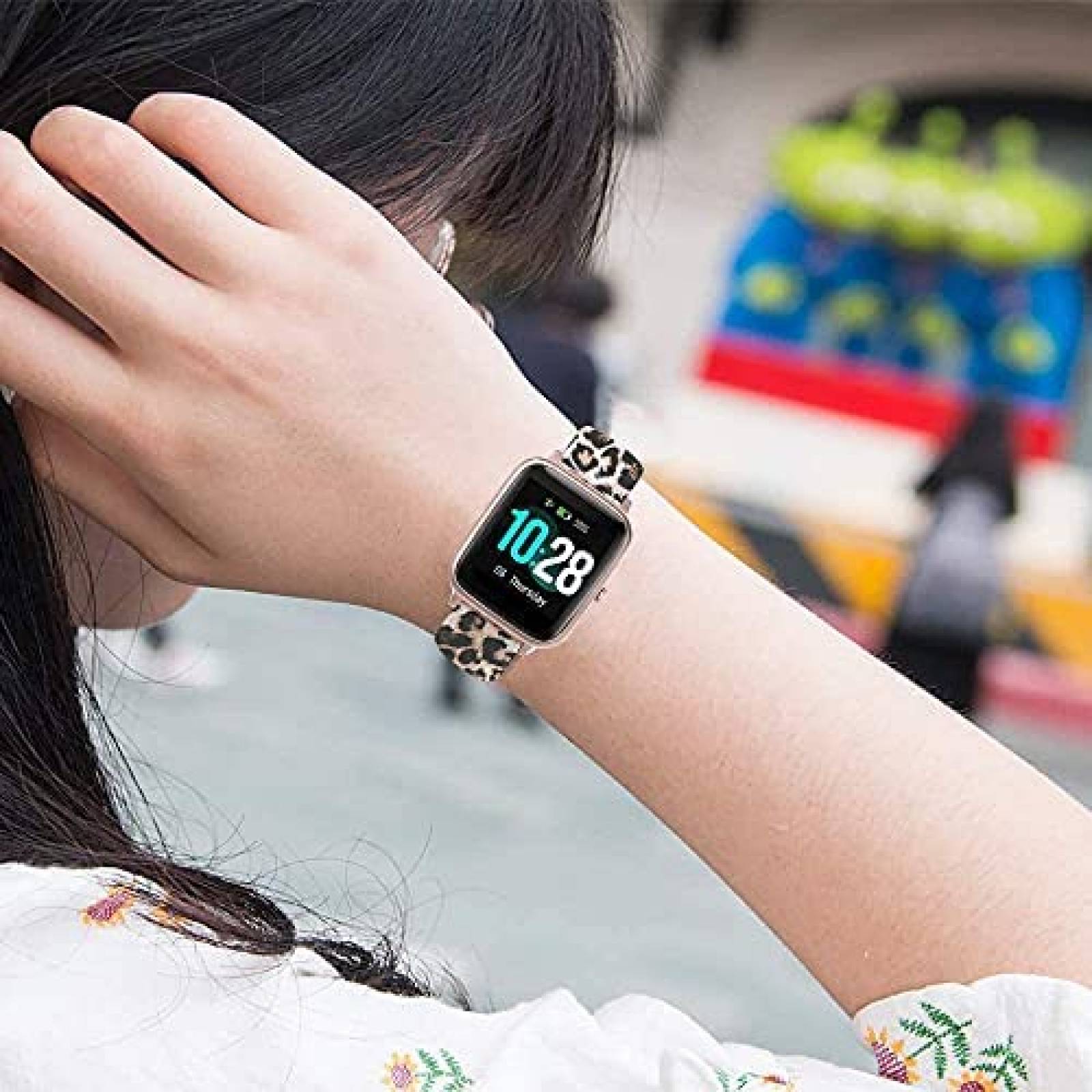 Correa para Veryfitpro ViCRiOR Leopardo de silicon -Rosa