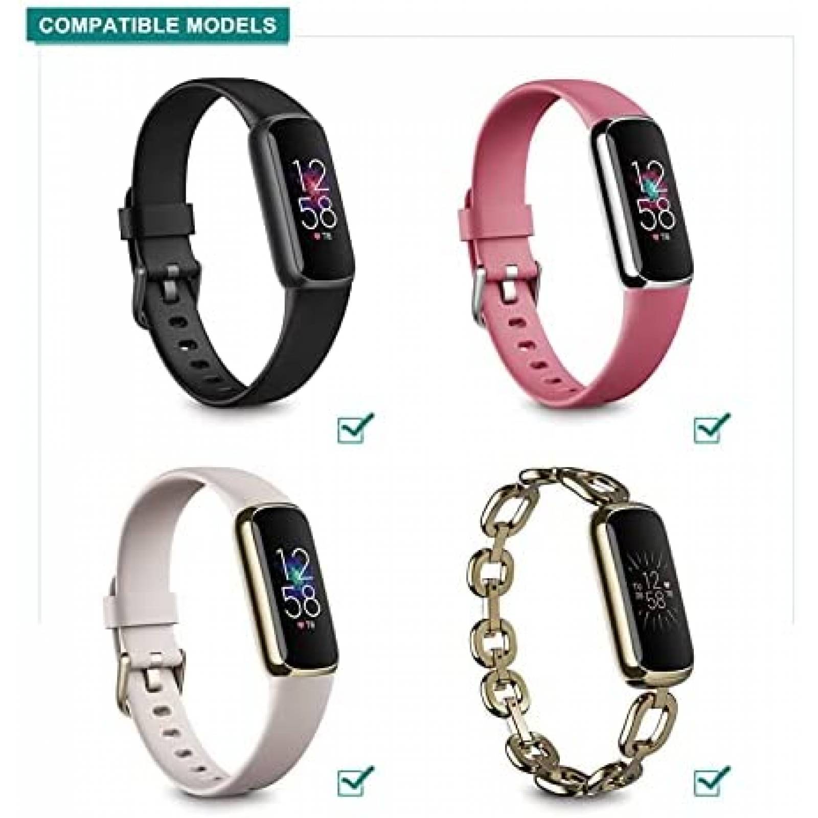 Cargador smartwatch Voakod Fitbit Luxe Compatible Aluminio