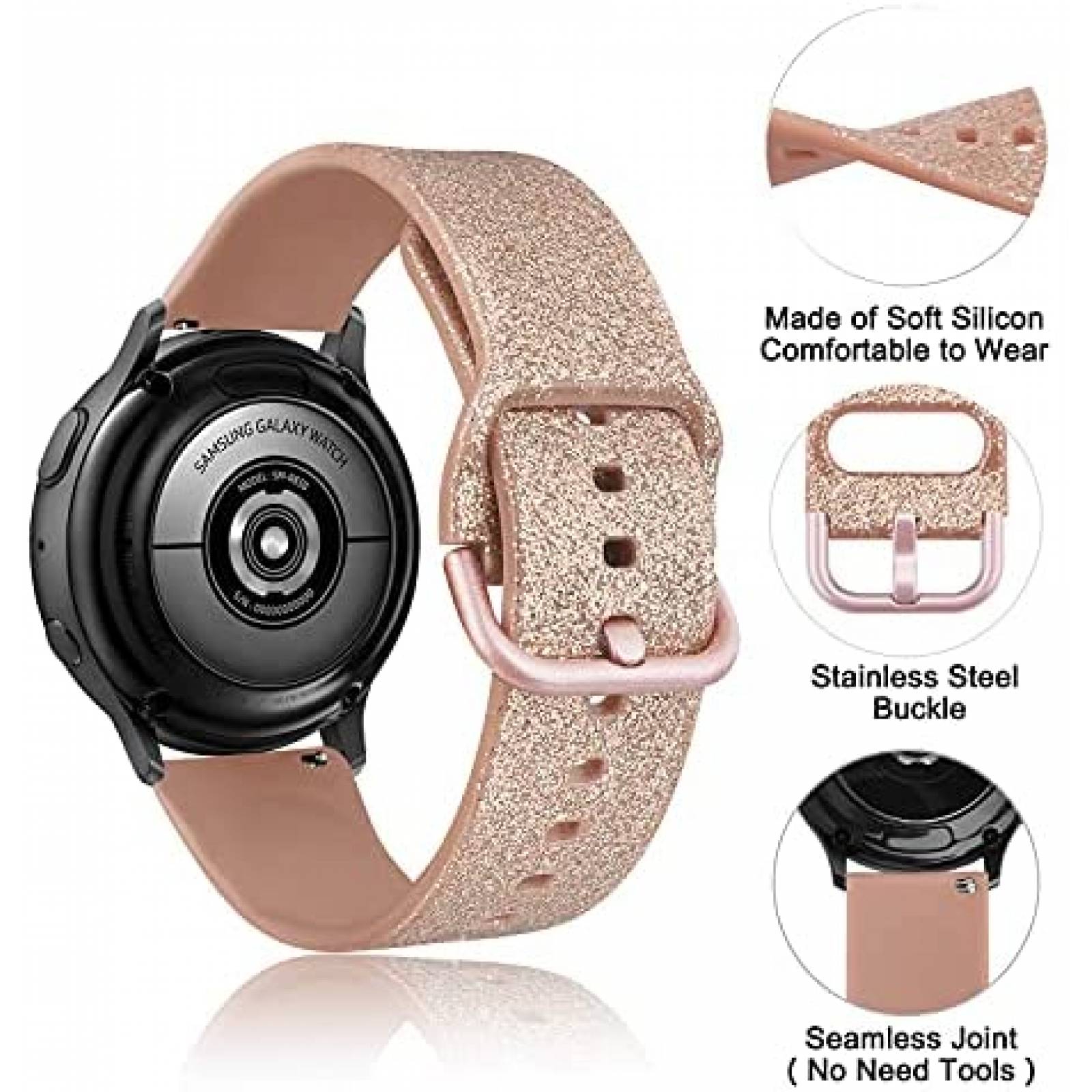Correas Wanme 4pzas de Silicona para Samsung Galaxy Watch