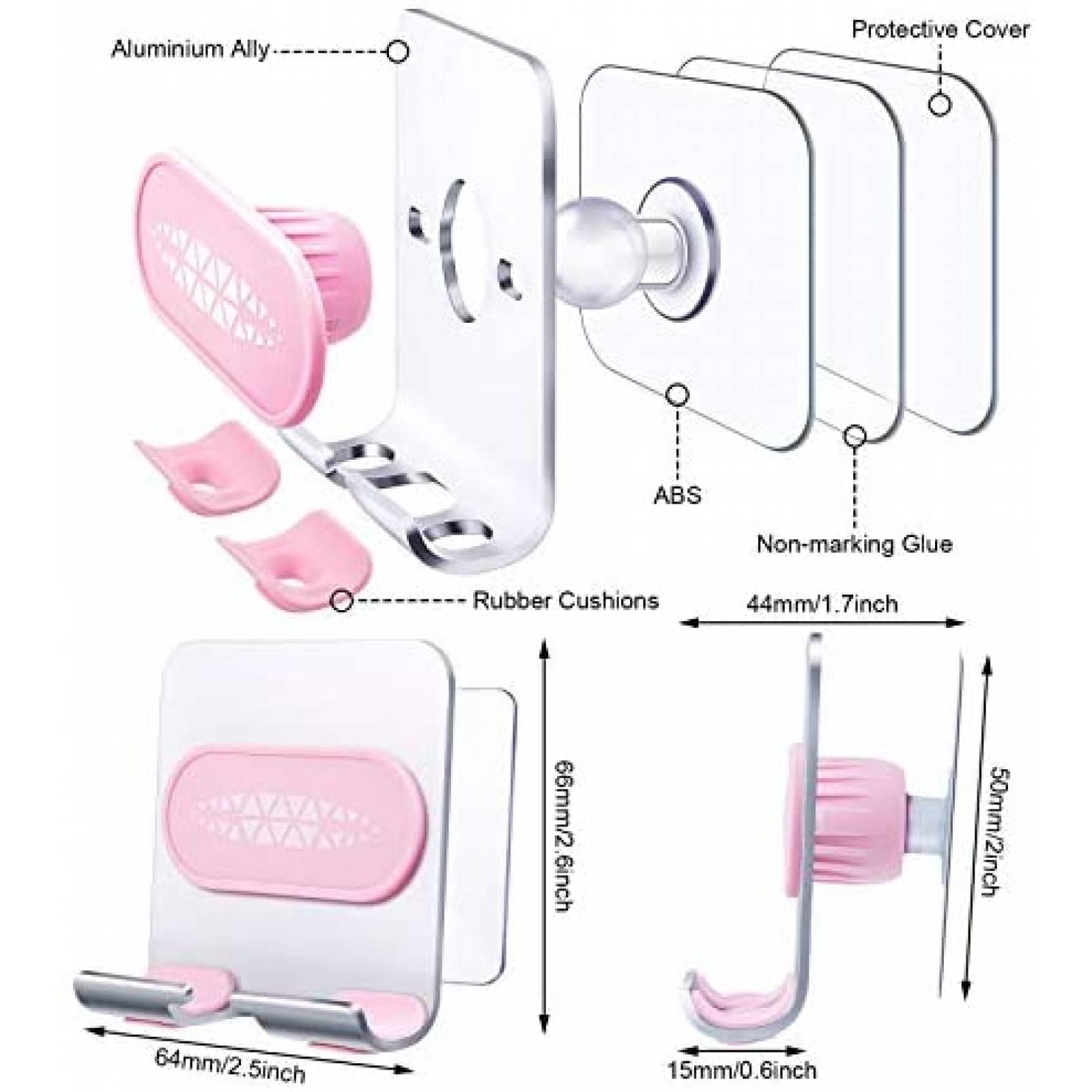 Soporte de Pared Weewooday para Celular/Tablet 3 Pzs