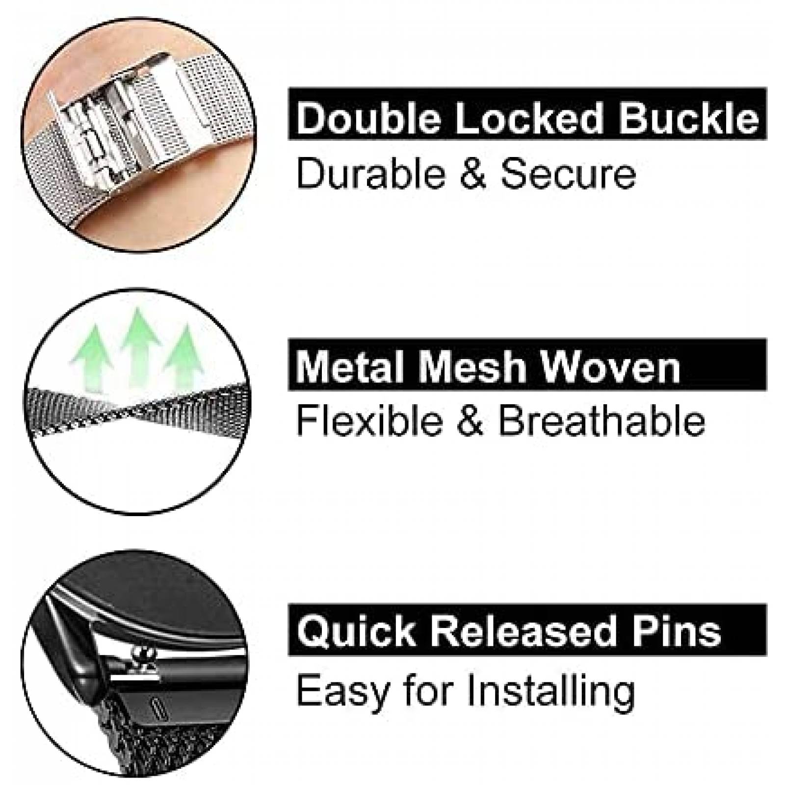 Correa smartwatch YEEJOK Fossil Gen 5 22mm Compatible Metal