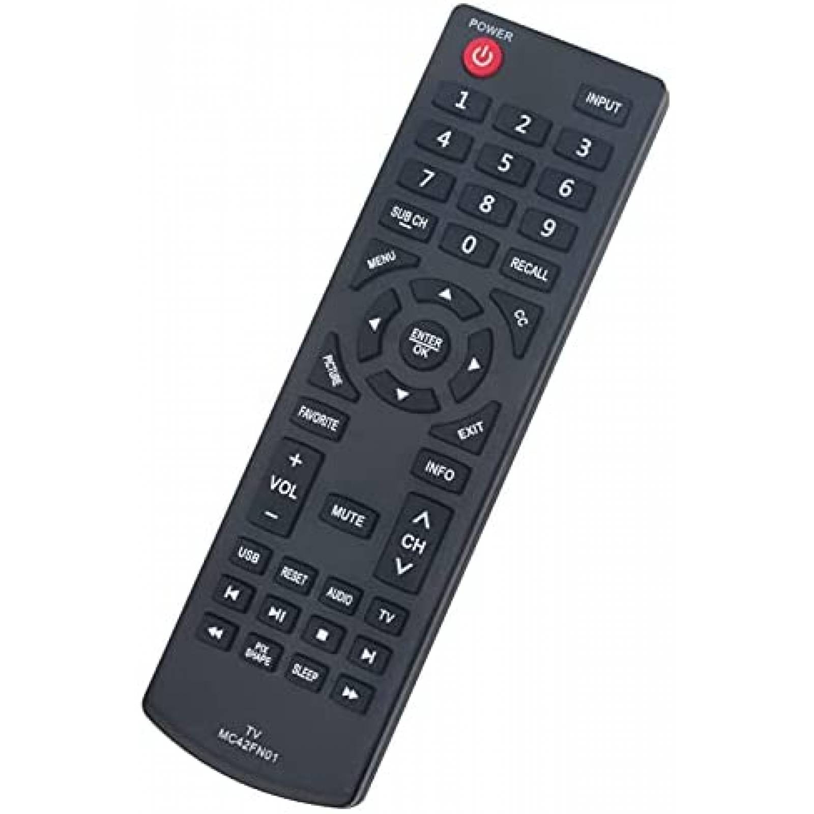 Control Remoto AIDITIYMI MC42FN01 para TV LCD Sanyo -Negro
