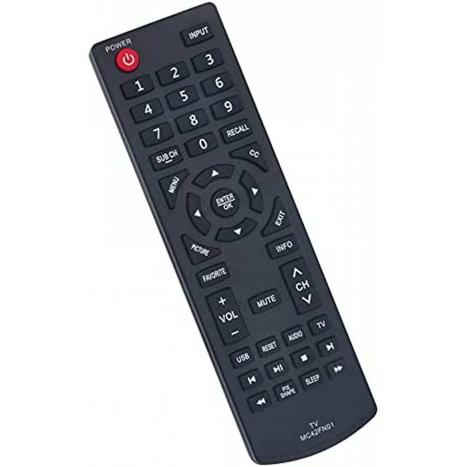 Control Remoto AIDITIYMI MC42FN01 para TV LCD Sanyo -Negro