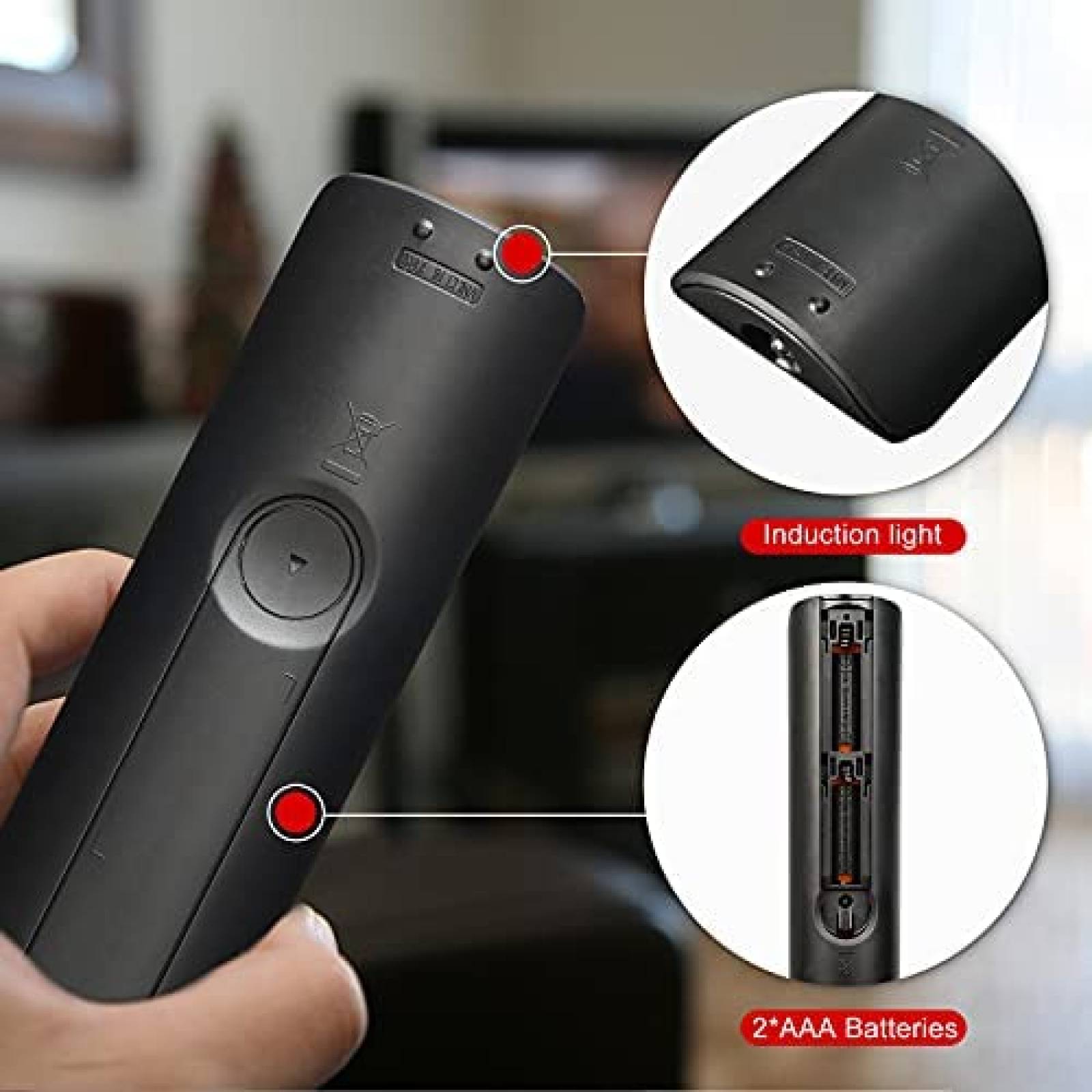 Control para television LED Samsung AWO con baterias -Negro