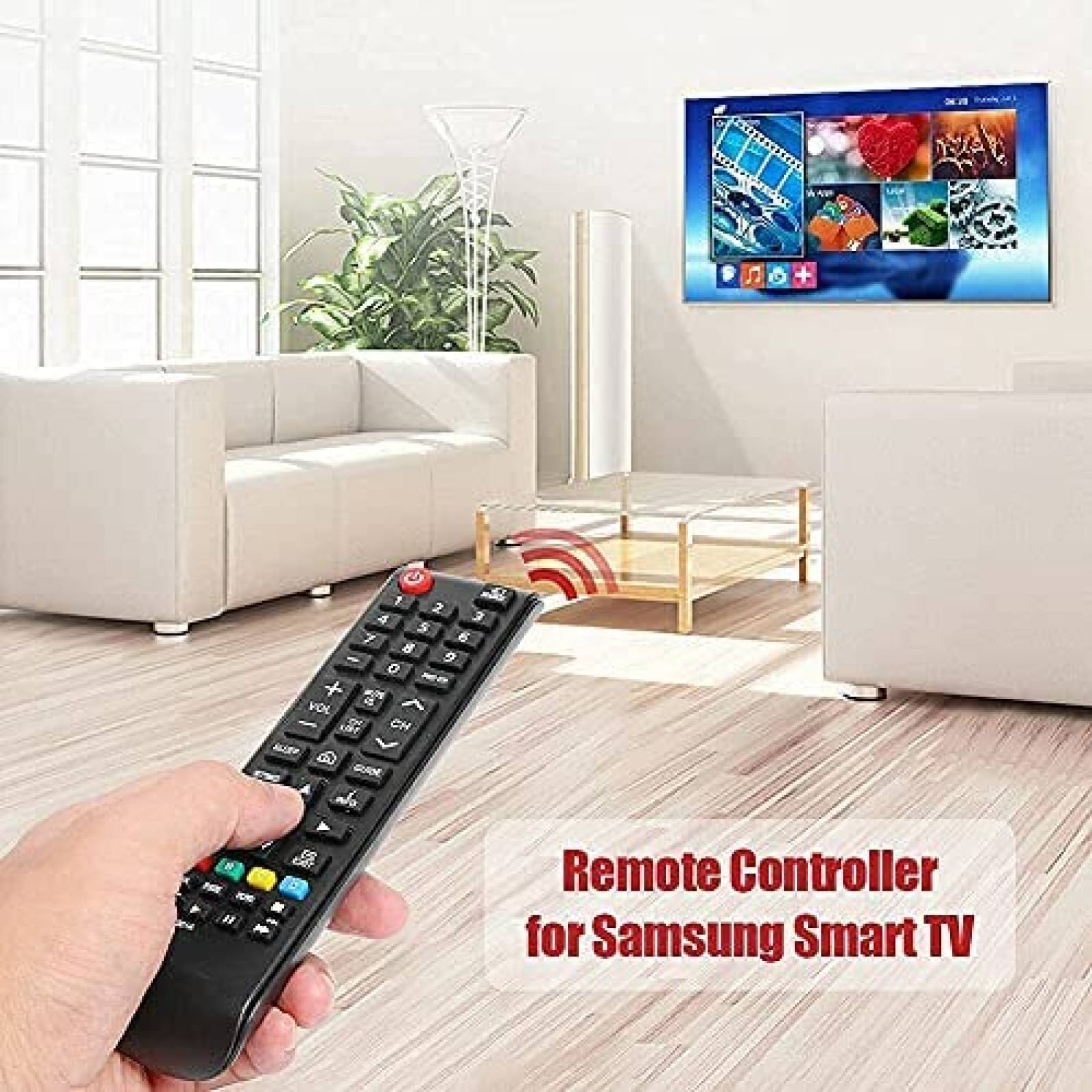 Control para television LED Samsung AWO con baterias -Negro