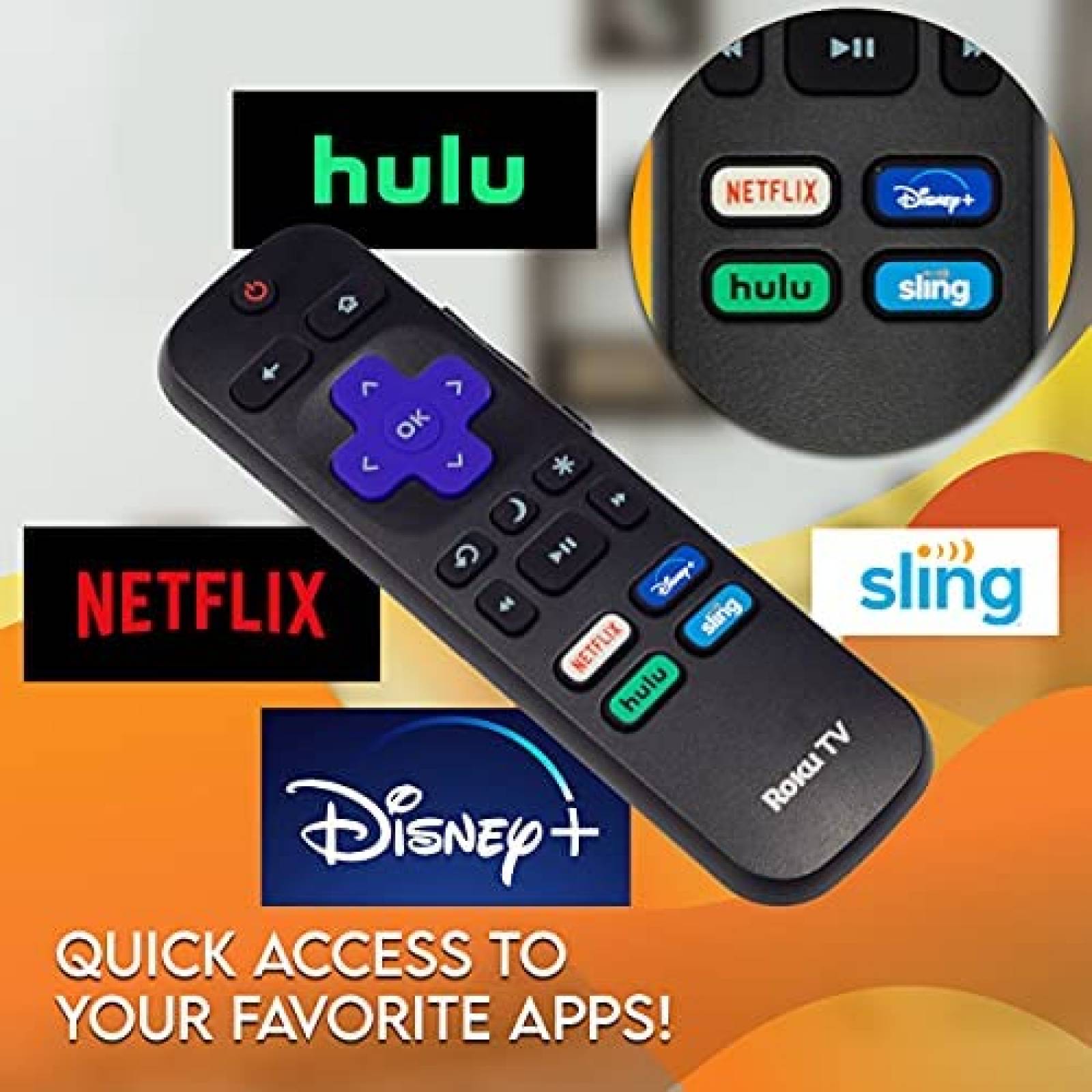 Control Caja tv Ceybo Westinghouse Roku TV Sin Emparejado