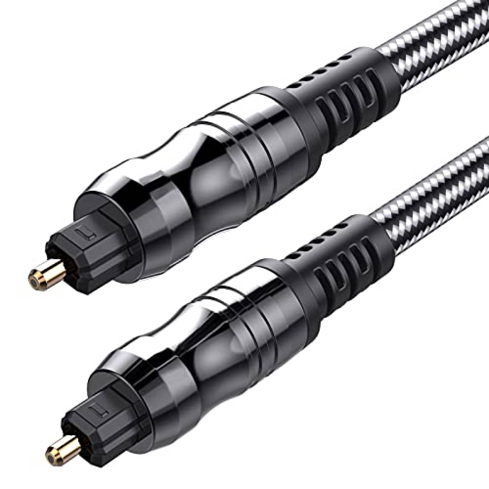 Cable de Audio optico CGCWW S/PDIF de 15 Pies -Negro