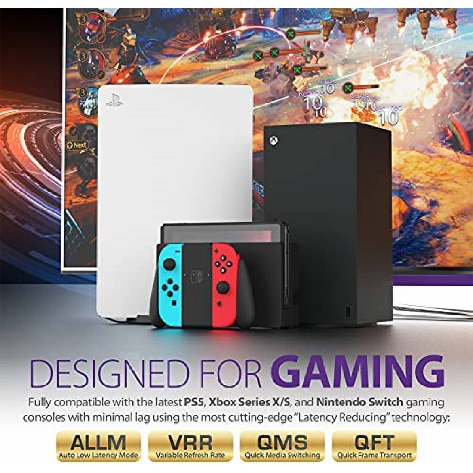 Cable FOSMON 10 ft HDMI 2.1 60Hz Ultra Alta Velocidad 48Gbps