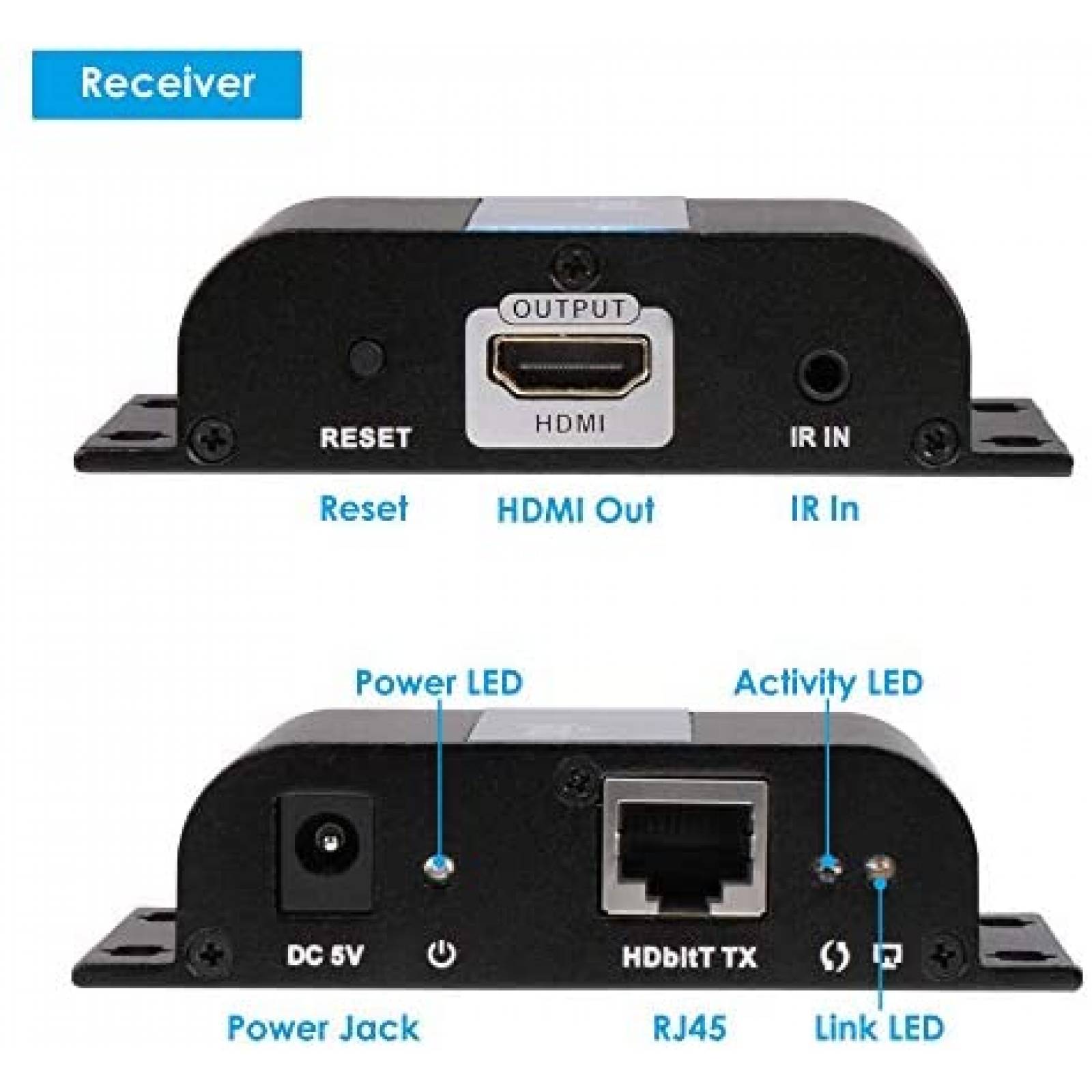 Receptor HDMI gofanco para Transmisor HDbitTv2 -Negro