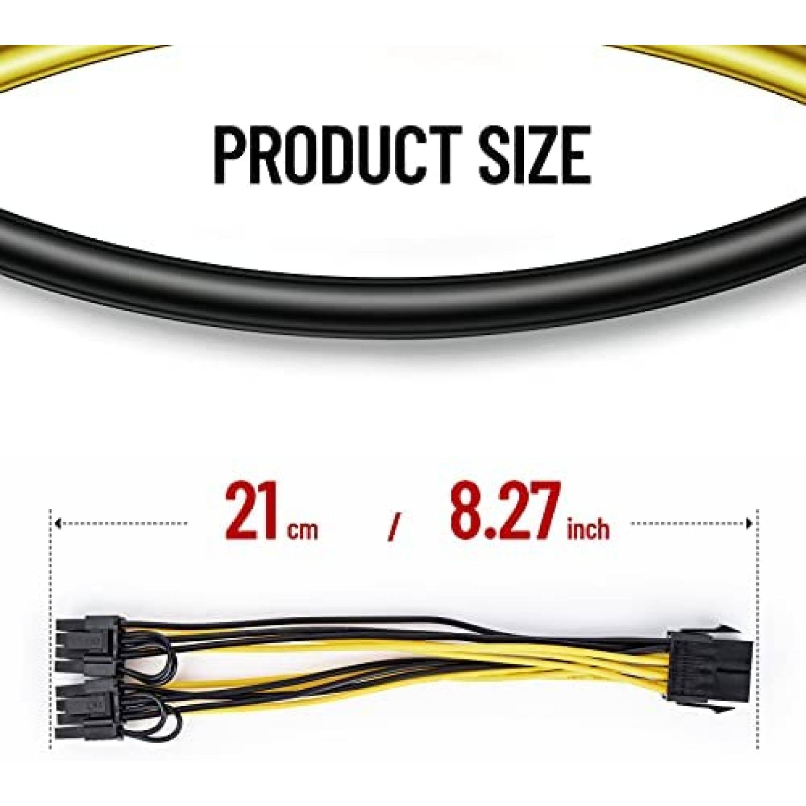 Cables PCIe HONEYWHALE 6pzas Hembra a Macho Dual de 8 pines