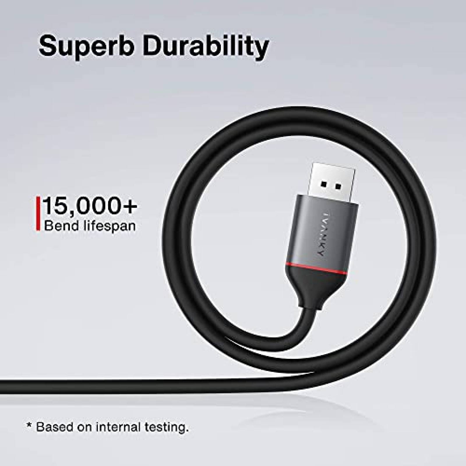 Cable DisplayPort iVANKY DP de 10 pies 144Hz -Gris
