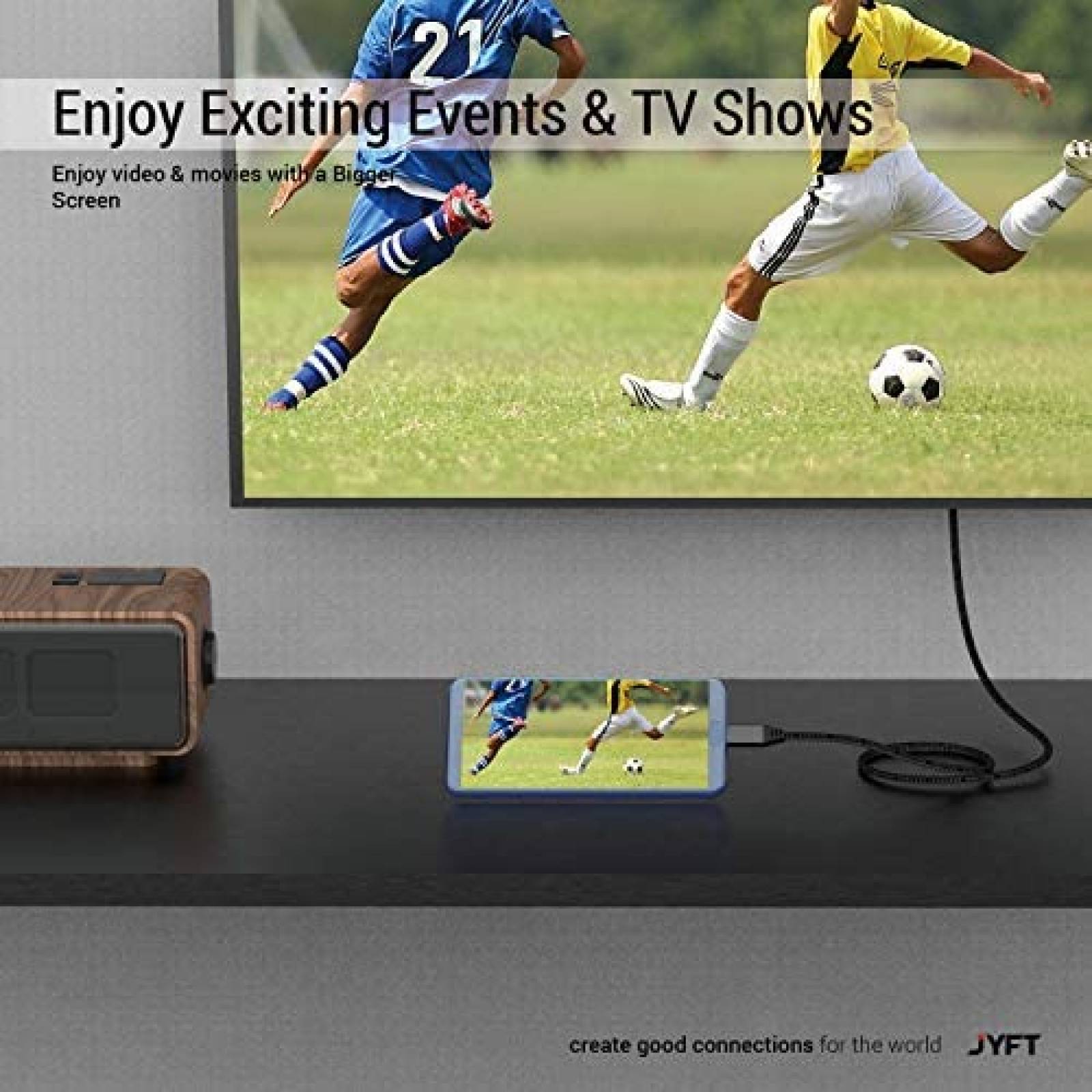 Cable USB C a HDMI JYFT de 5.9ft 4 K para Thunderbolt 3