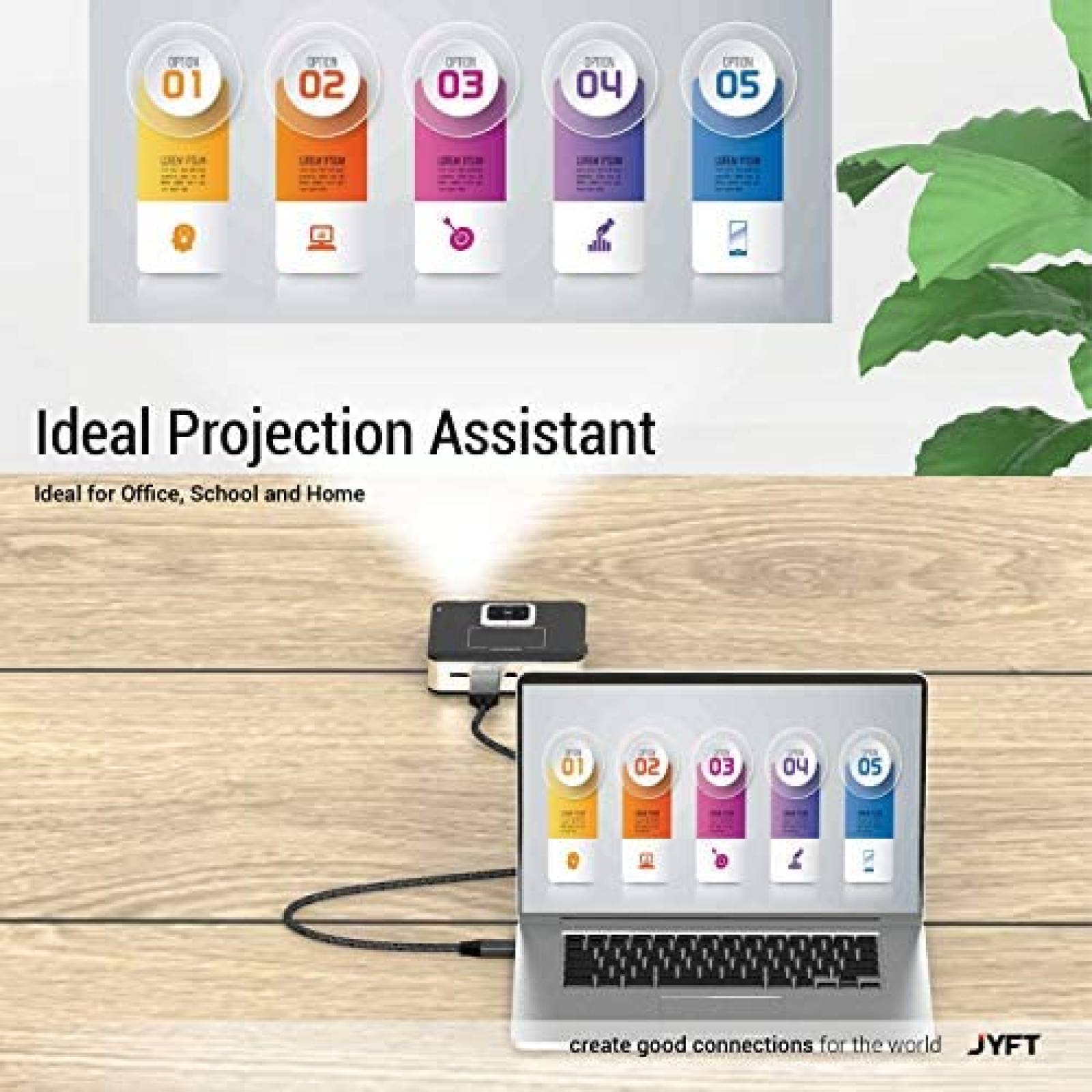 Cable USB C a HDMI JYFT de 5.9ft 4 K para Thunderbolt 3