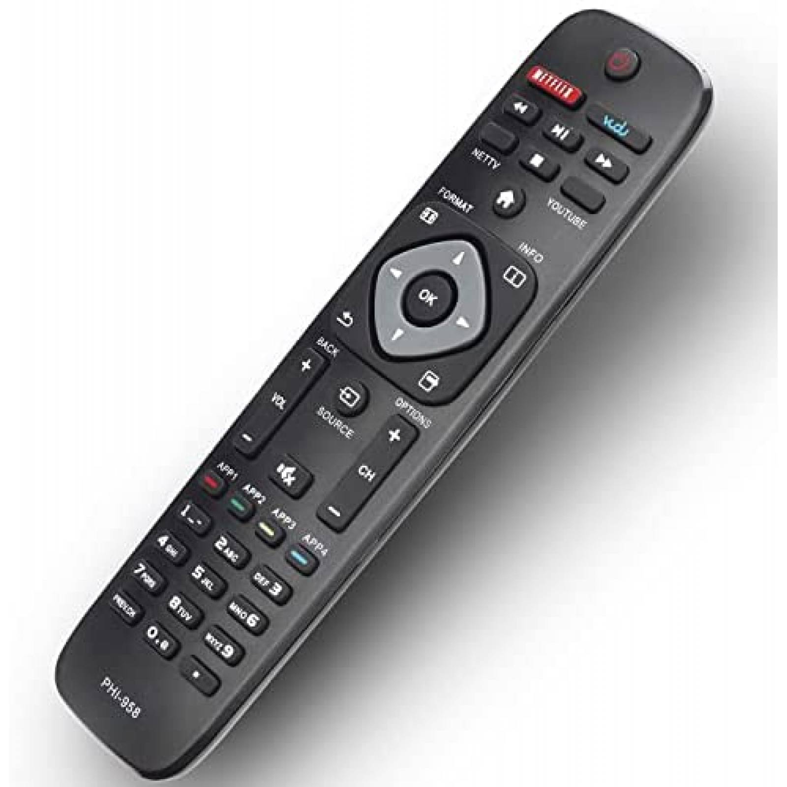 Control Remoto Neuronmart NH500UP para TV Philips -Negro
