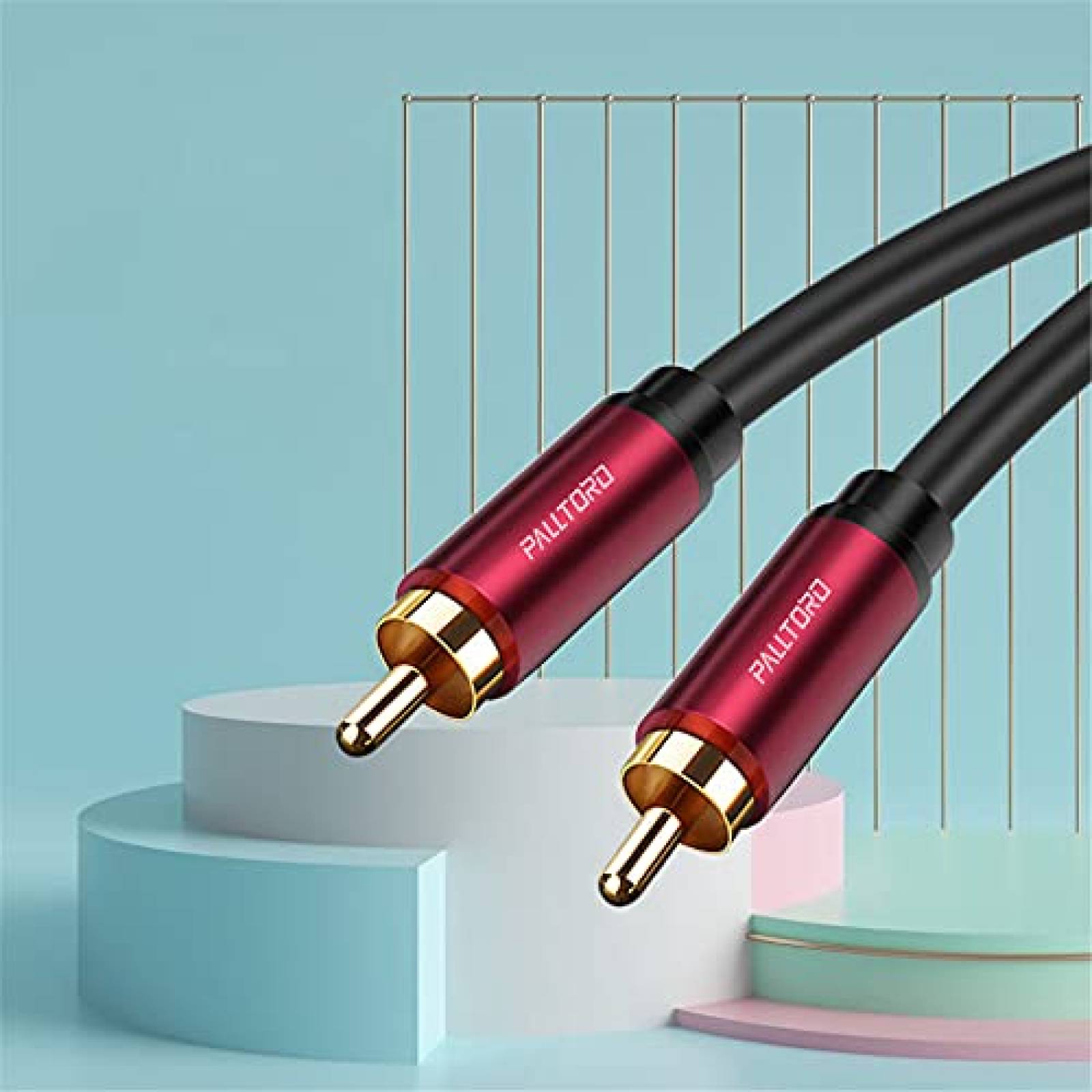 Cable RCA PALLTORO doble blindado de 3.2 pies -Rojo