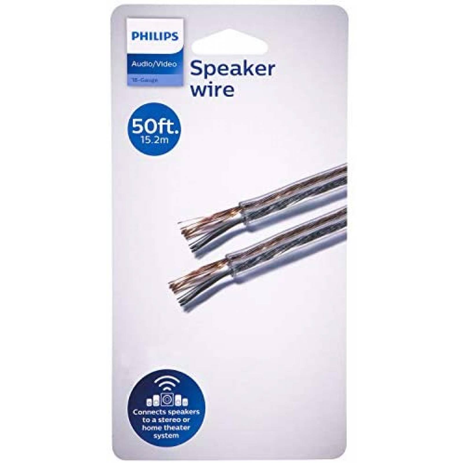 Cable para Bocina Philips de 50 Pies/1.2 Metros -Cobre