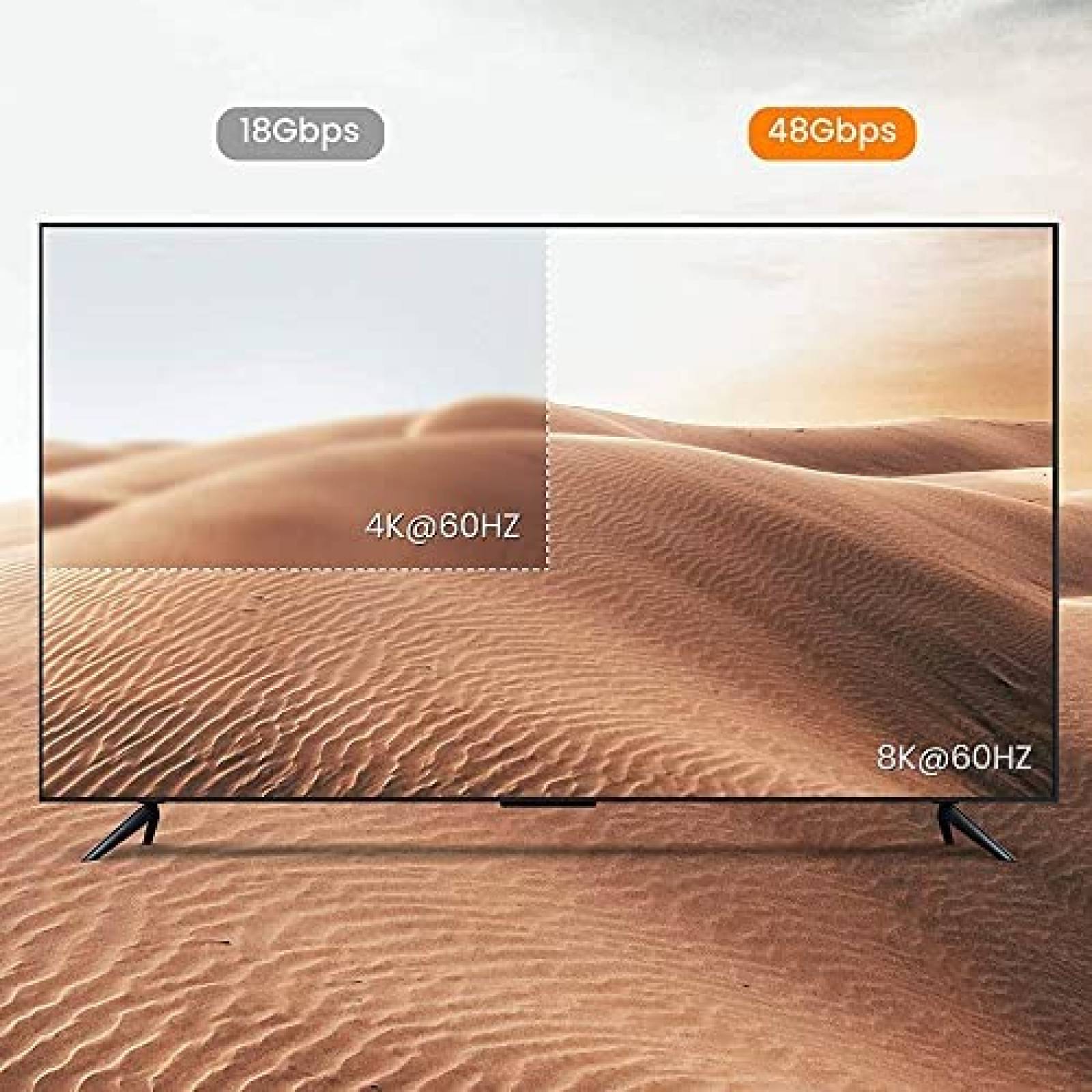 Cable HDMI QCEs HDMI-CABLE-8K-2M 8K 6.6 pies Compatible