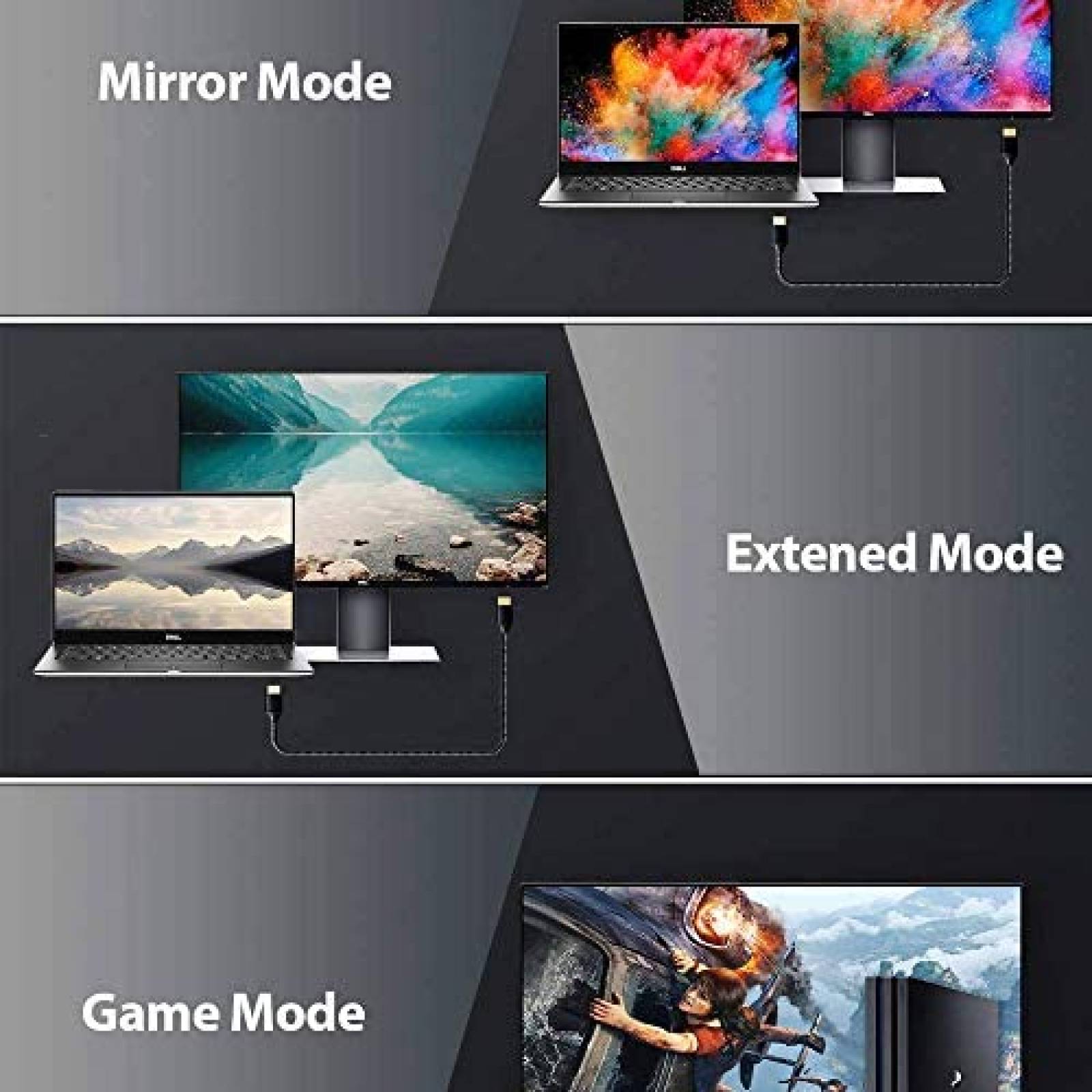 Cable HDMI QCEs HDMI-CABLE-8K-2M 8K 6.6 pies Compatible