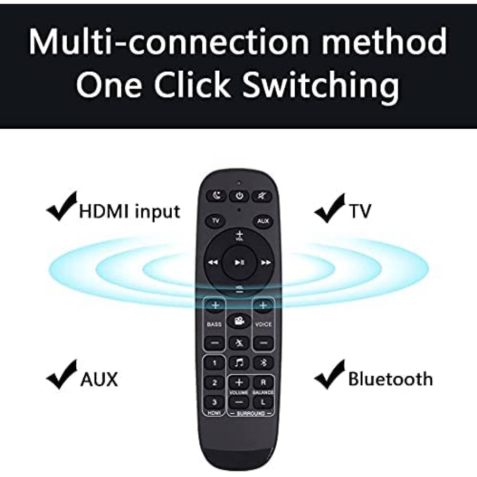 Control remoto Qzanyee Life para sistema de barra de sonido