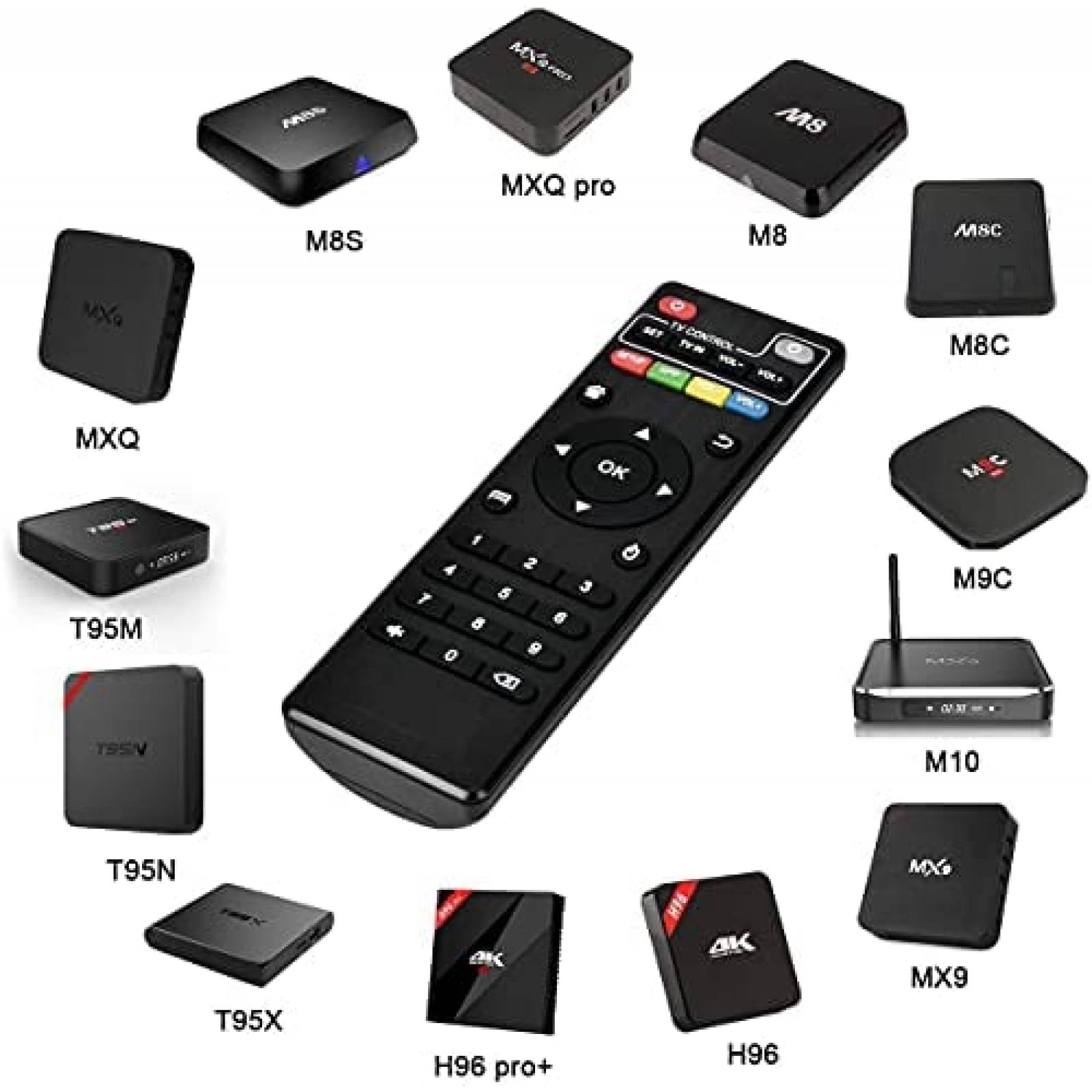 Contron Remoto Rotinhua para Android TV Box -Negro