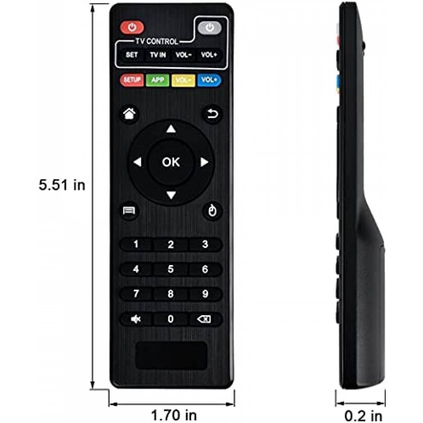 Contron Remoto Rotinhua para Android TV Box -Negro