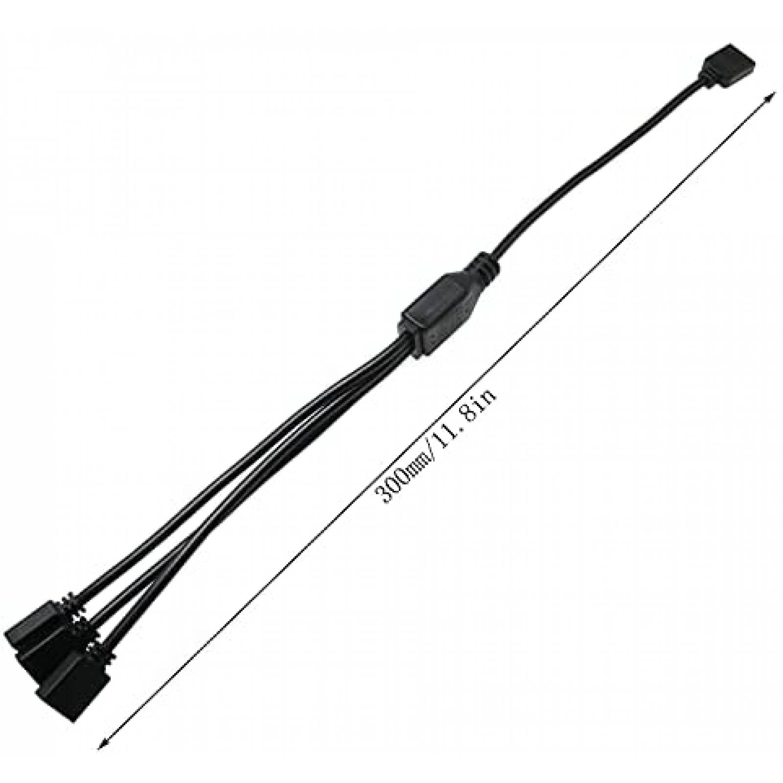 Cable Divisor ARGB SJZBIN RGB 1 a 3 de 30cm -Negro