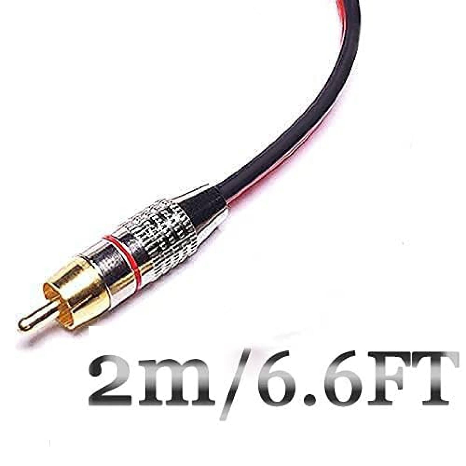 Cable RCA ukiism 6.6ft con Material PVC para Bocina -Rojo