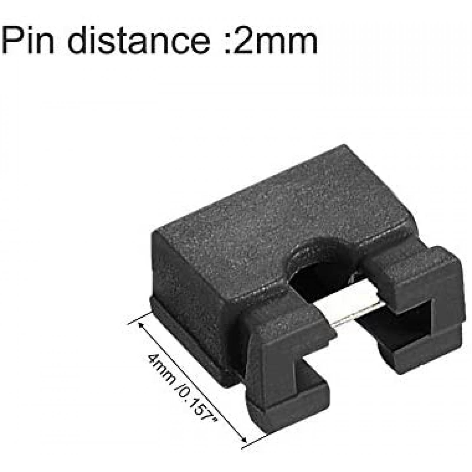 Pack cabezas para circuito jumper uxcell x50 2mm -Negro