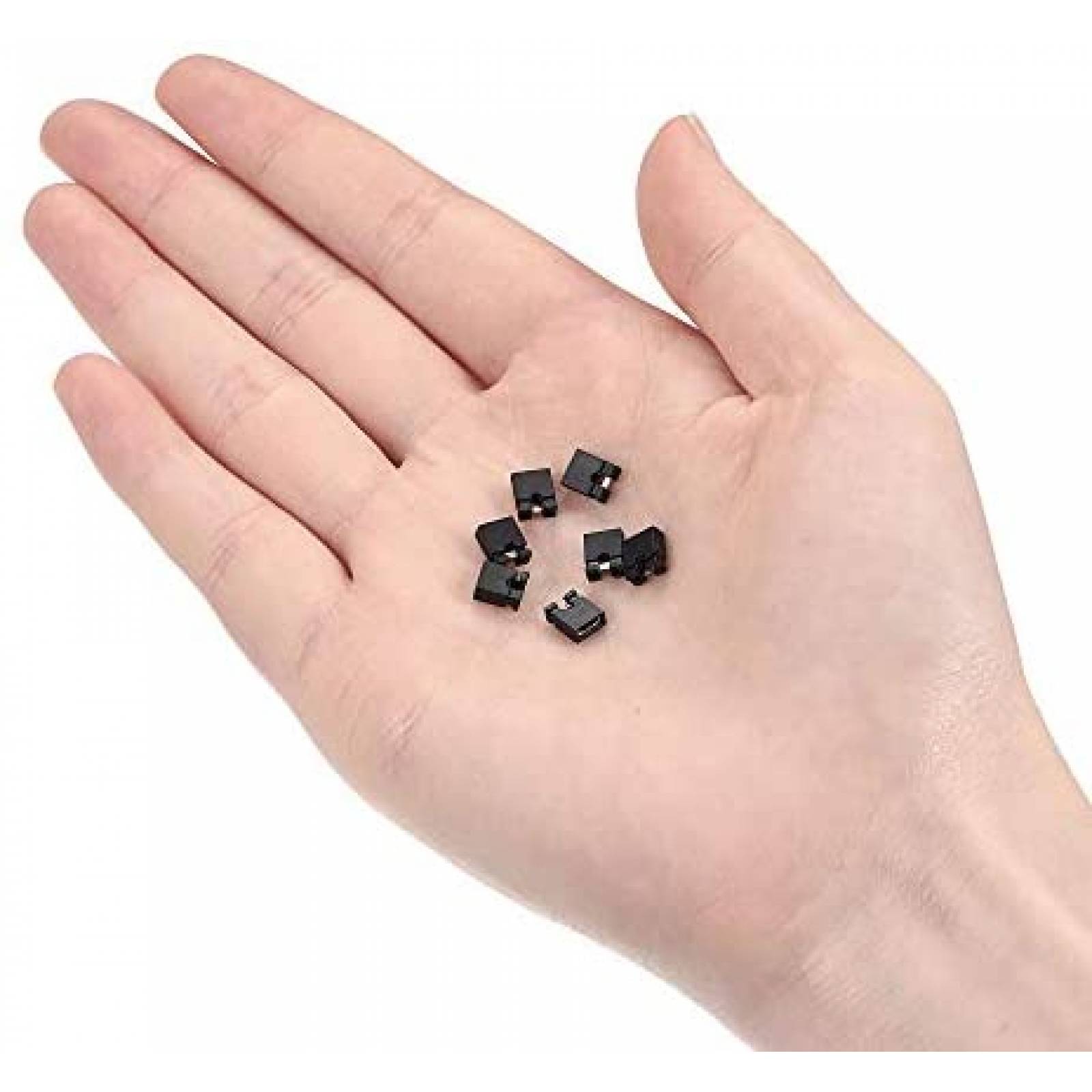 Pack cabezas para circuito jumper uxcell x50 2mm -Negro