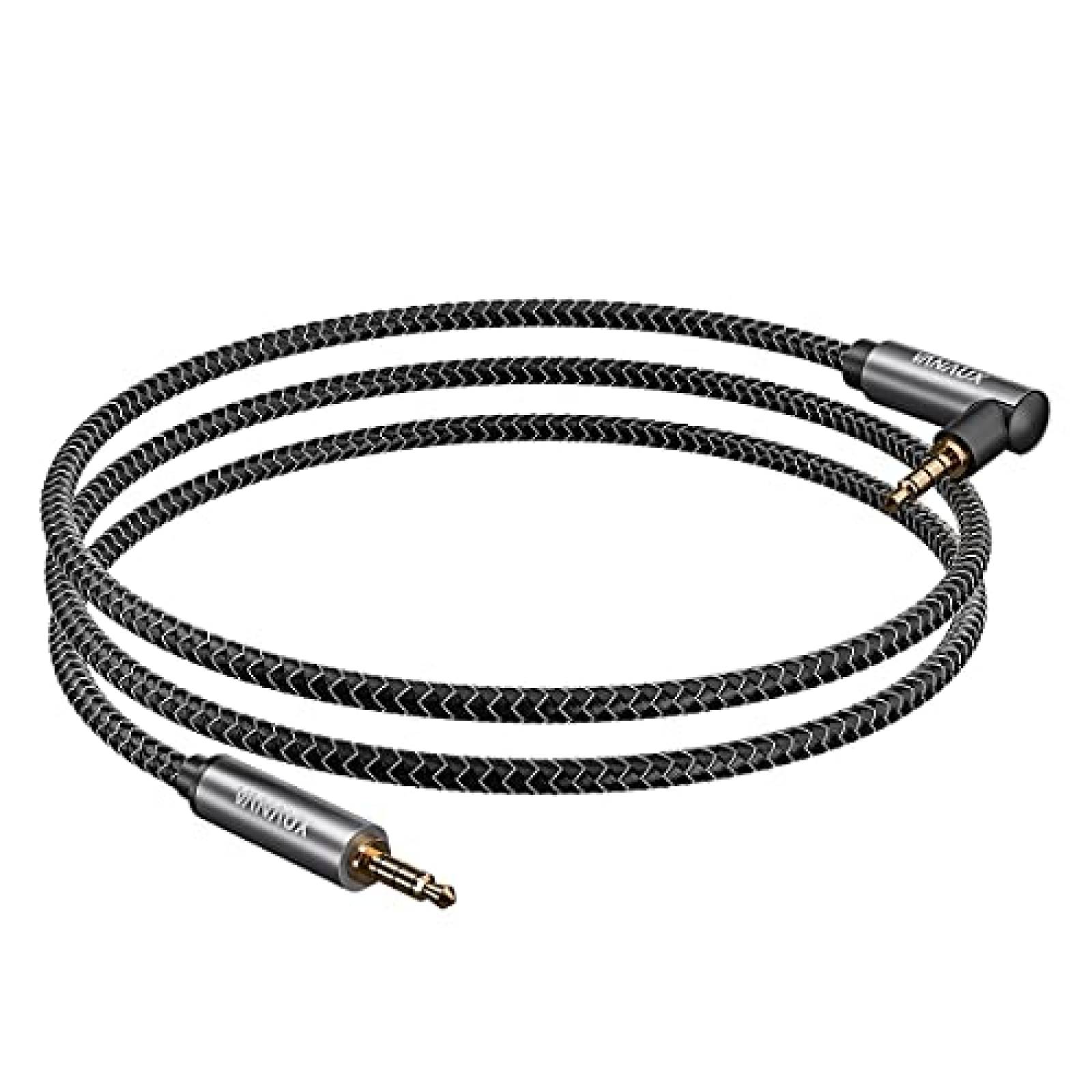 Cable para audio VANAUX TRRS 3.5mm 90 3ft -Plateado