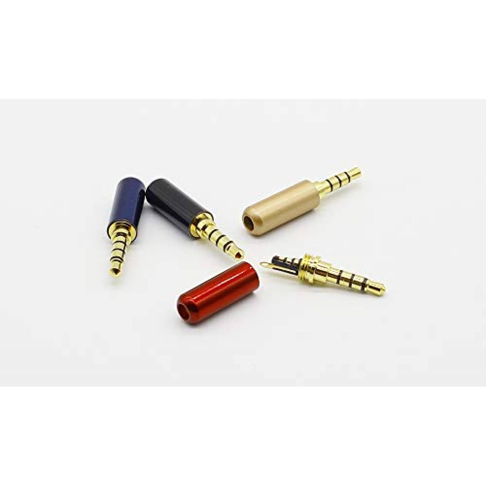 Plug 3.5mm VizGiz 5 Pzs -Negro/Rojo/Azul/Blanco/Plata