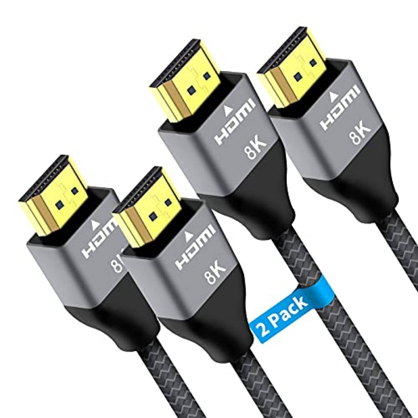 Cable Aeap 2 Pzs 8K HDMI 2.1 10ft 48 Gbps 60 Hz -Negro