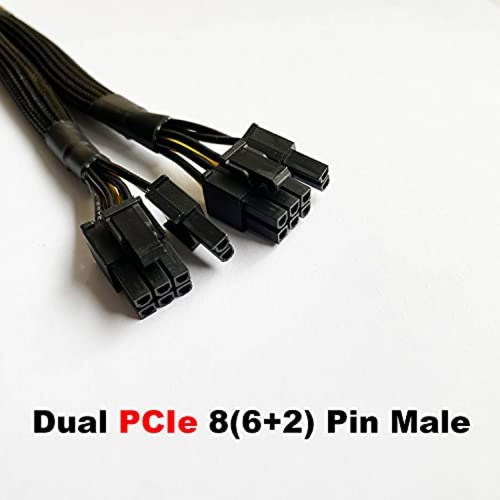 Pack cables tipo GPU VGA a PCI-e 8pin Amangny x6 -Negro