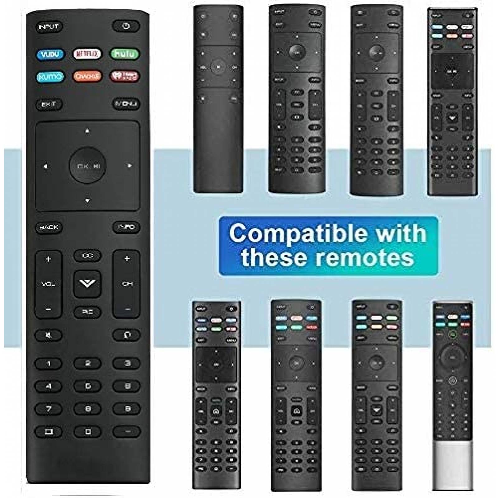 Control Remoto Amtone XRT136 para Vizio Smart TV -Negro