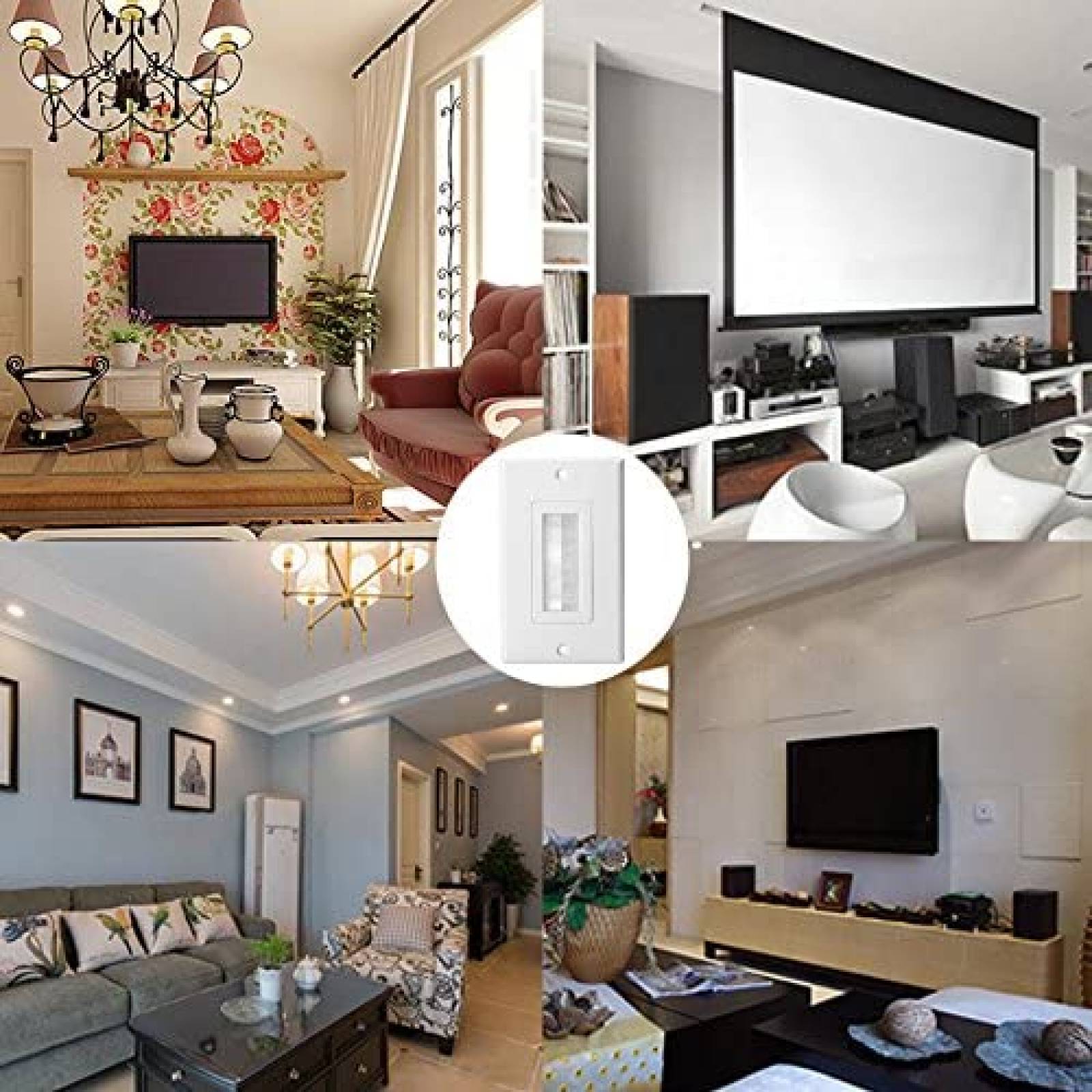 Tapa Enchufe ANONION Bajo Voltaje 10 unidades -Blanco