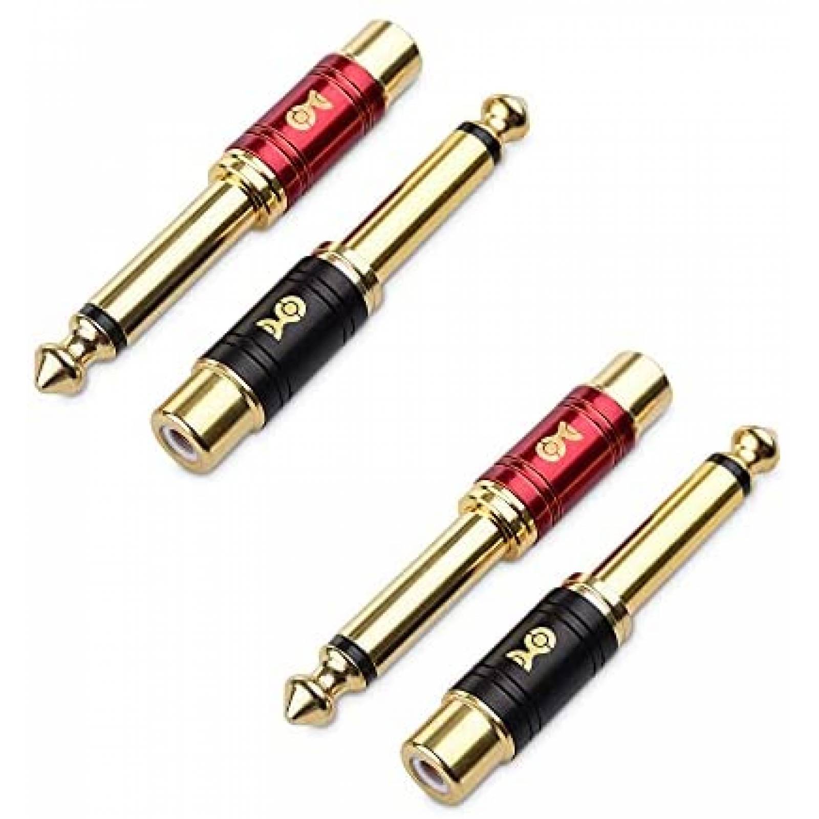 Adaptador de Audio Cable Matters RCA a 1/4 4 Pzs -Dorado