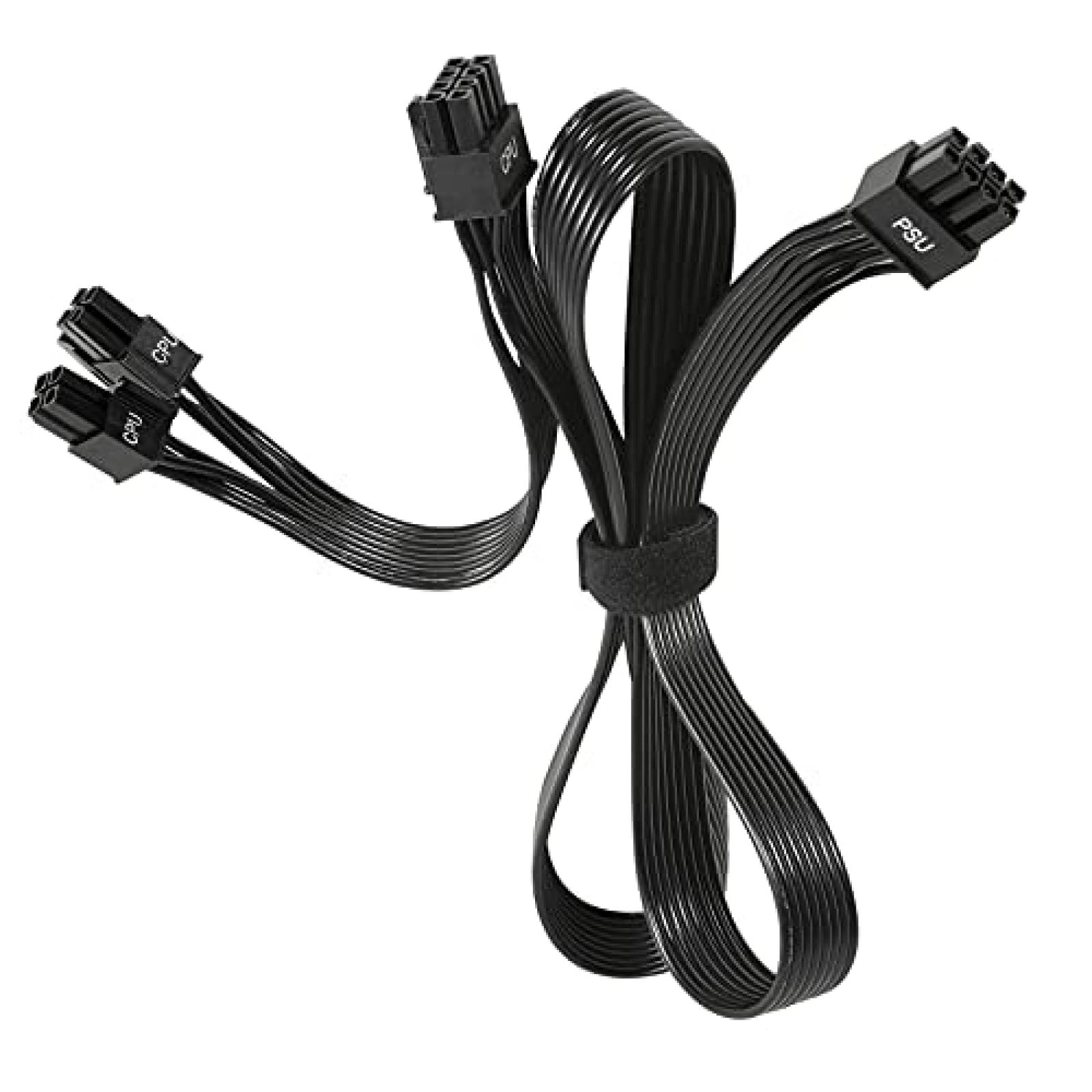 Cable Alimentador Certusfun CPU macho a doble EPS 8 -Negro