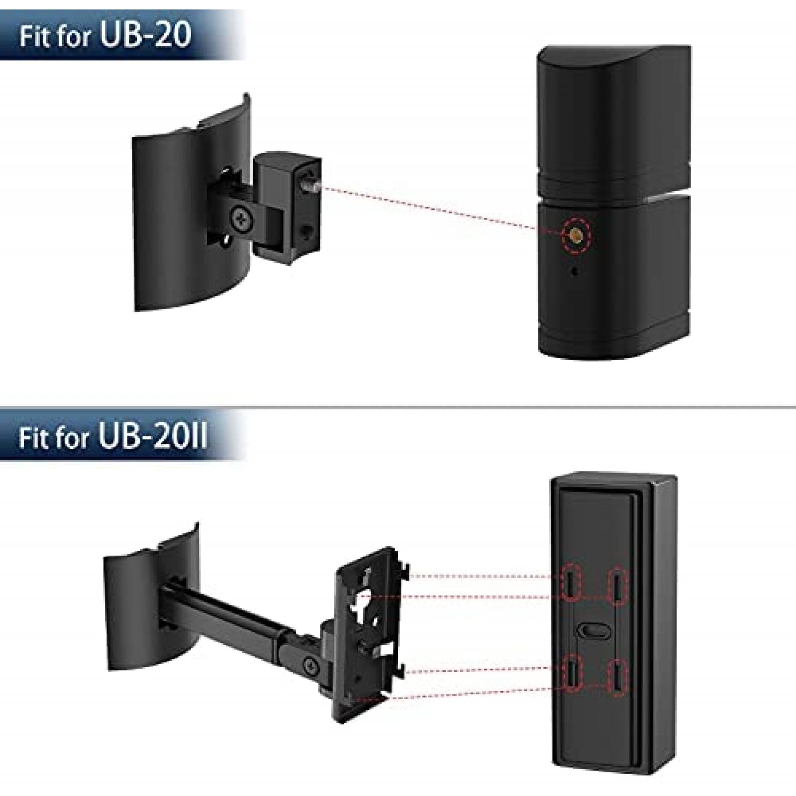 Decoralin Soporte De Pared Para Sky Q 1TB/2TB Completo Con Tornillos Y Fijaciones Fácil De Instalar, Fabricado En El Reino Unido, Color Negro