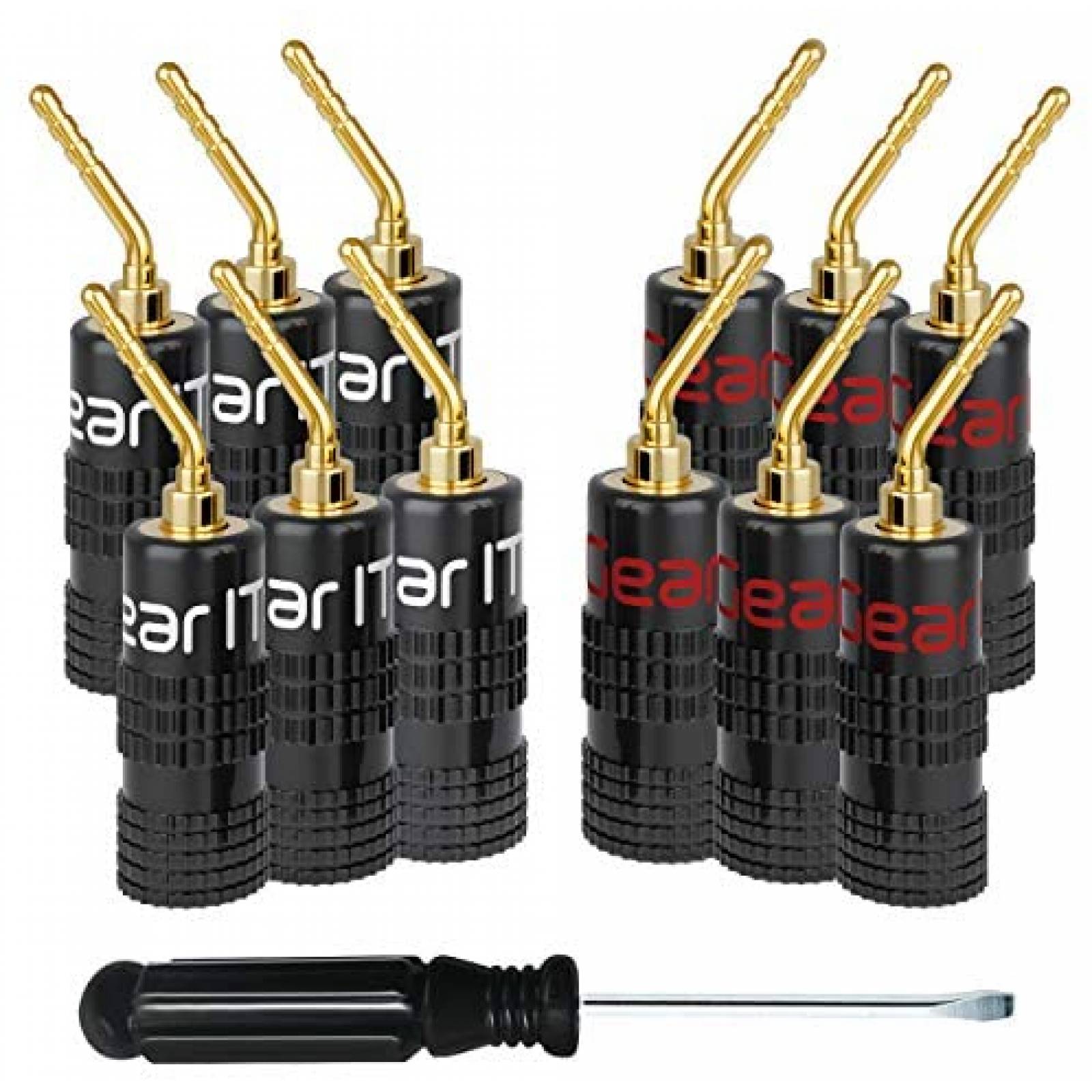 Conectores GearIT 6 Pares Tipo Banana para Cable de Bocina