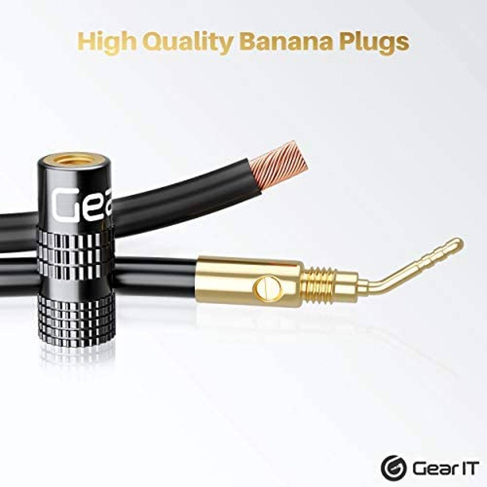 Conectores GearIT 6 Pares Tipo Banana para Cable de Bocina
